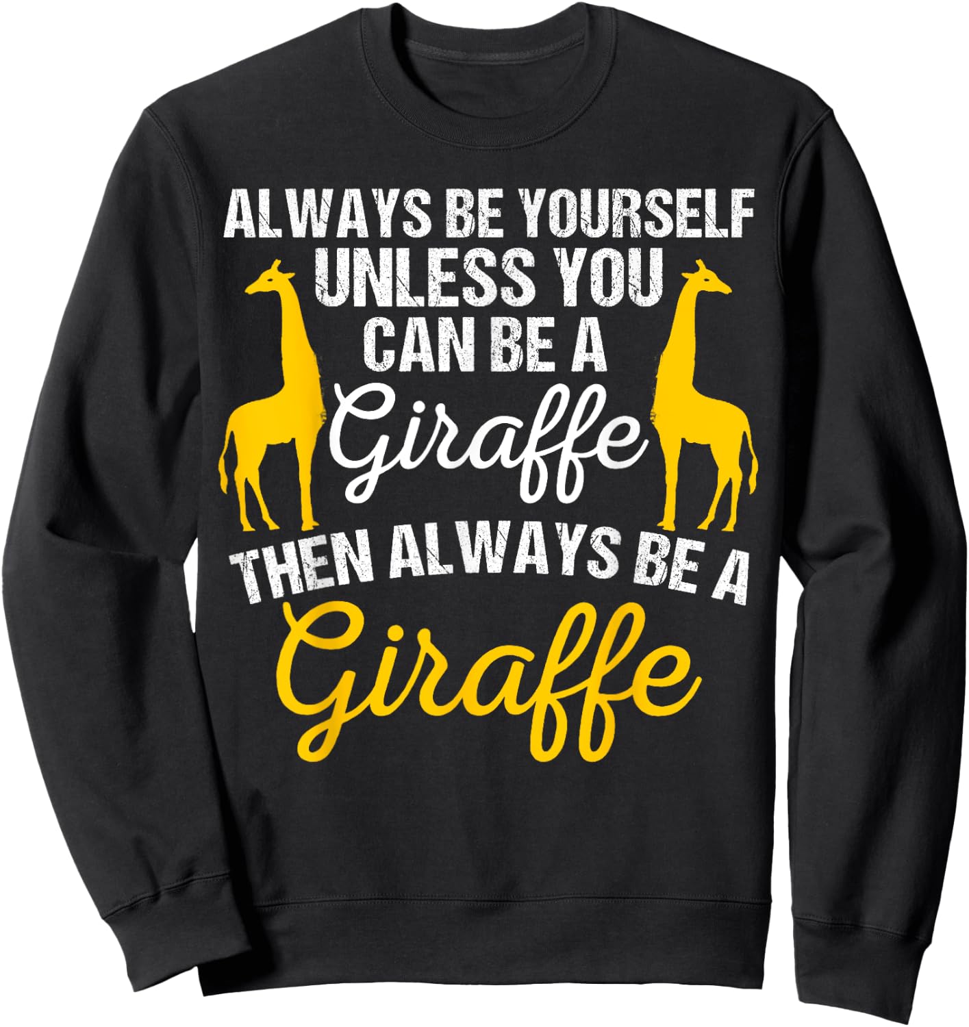 Cute Giraffe Design Women Adult Safari Giraffe Lover Sweatshirt - Sweatshirt | Black