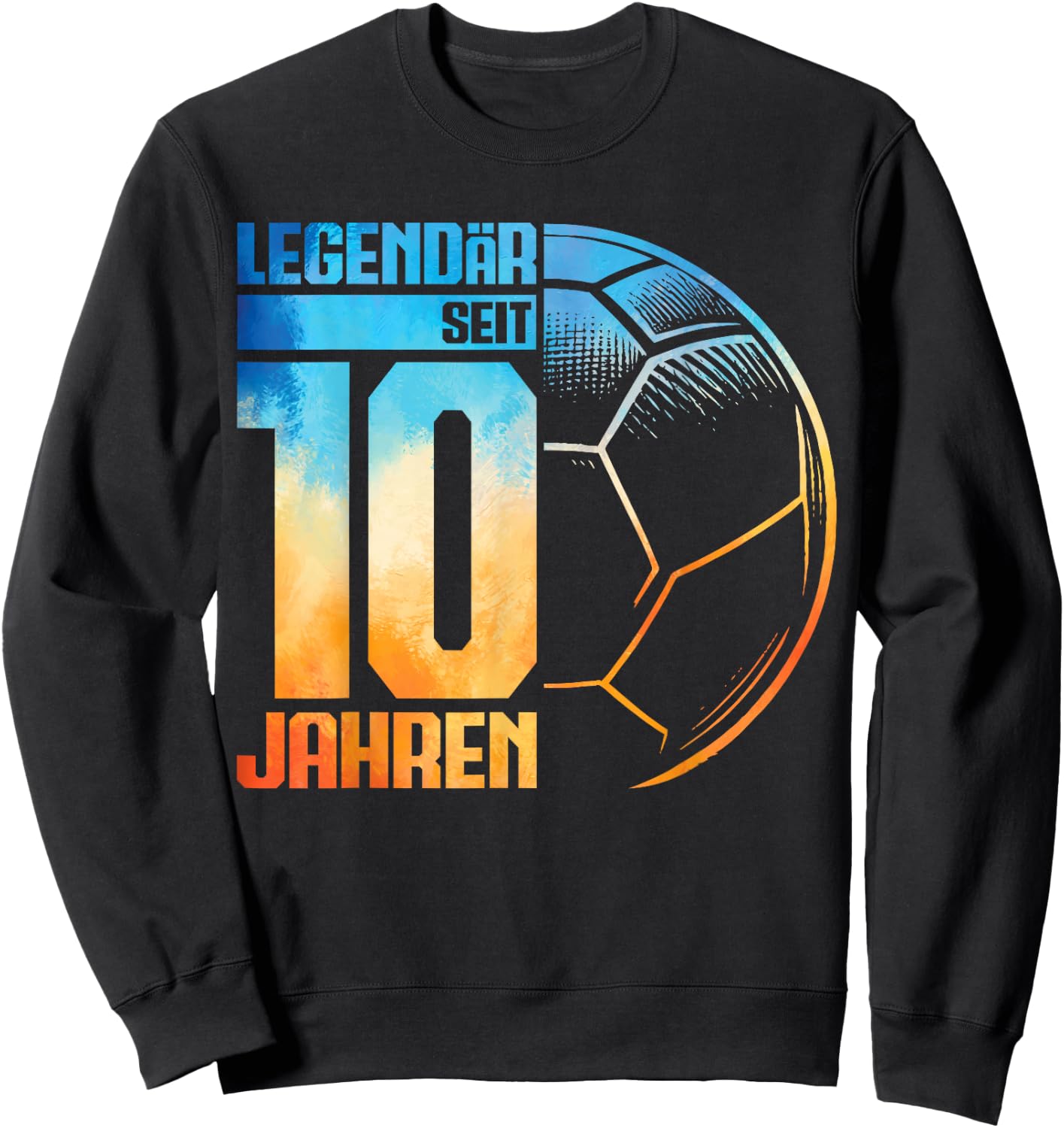10th Birthday Retro Handball Player 10 Years Boy Kids , black Sweatshirt - Sweatshirt | Black