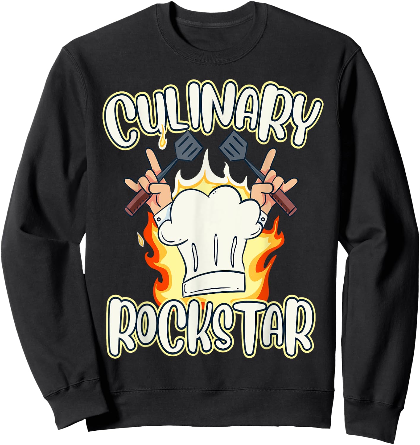 Culinary Rockstar Cooking Sweatshirt - Sweatshirt | Black