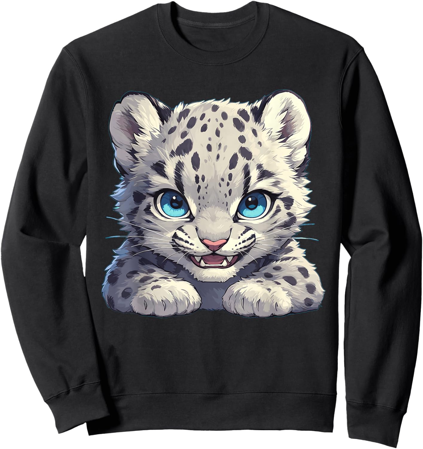Snow Leopards Lovers Snow Leopard Sweatshirt - Sweatshirt | Black