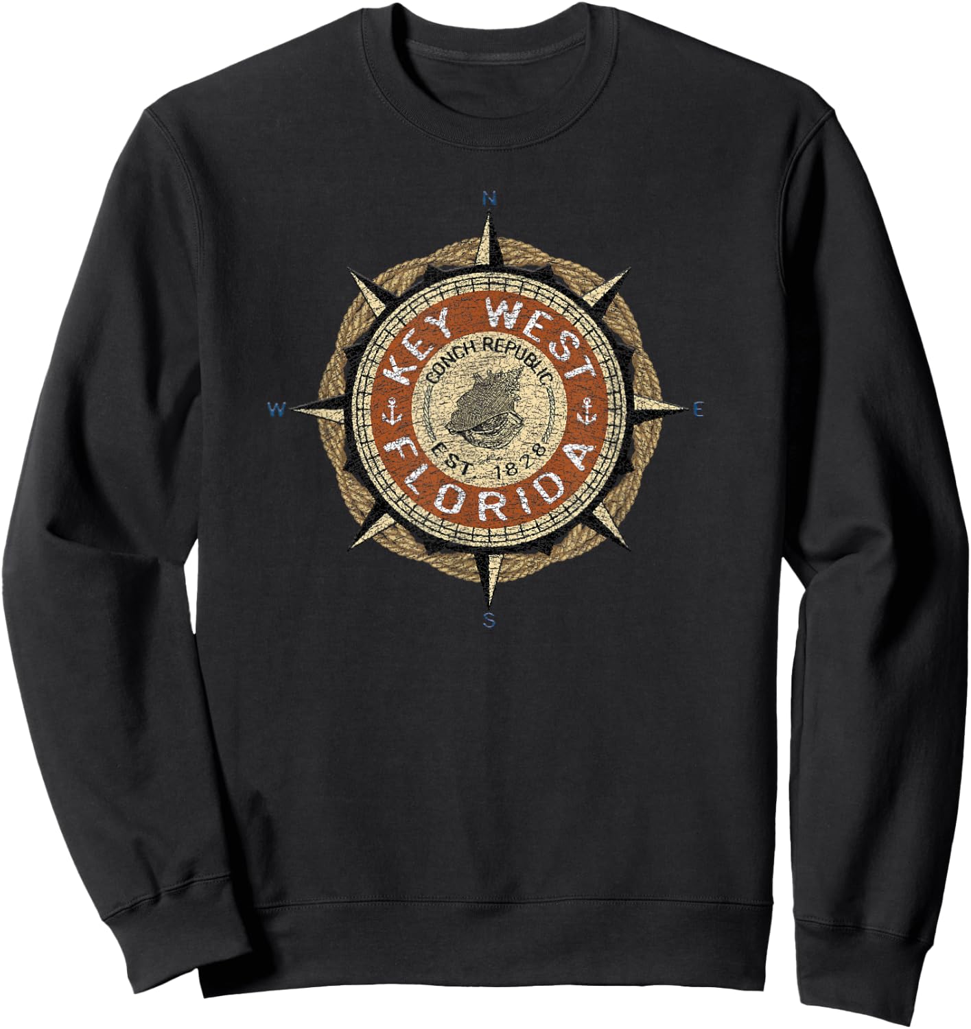 JCombs: Key West, FL, Conch Republic Sweatshirt - Sweatshirt | Black