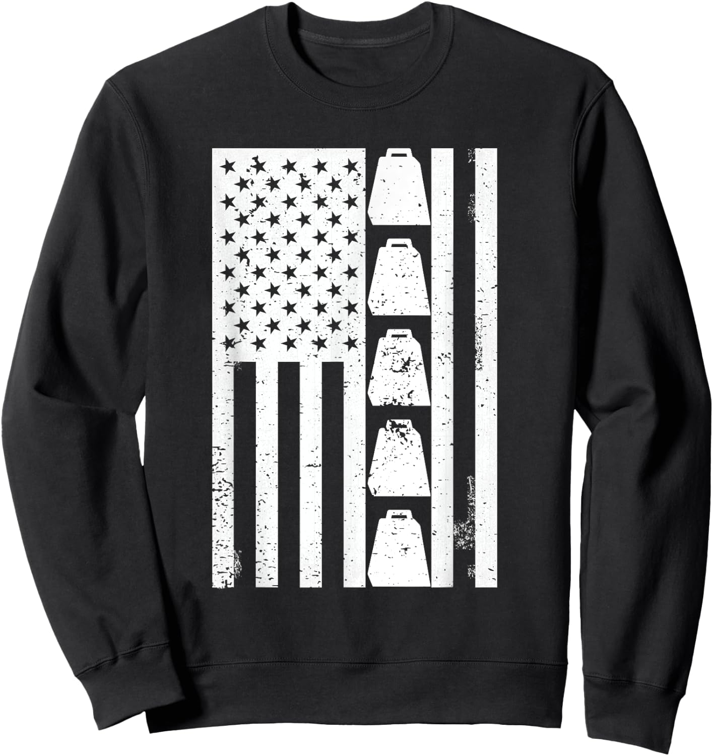 Cow Bell More Cowbell Vintage Funny Drummer Cowbell Funny Sweatshirt - Sweatshirt | Black