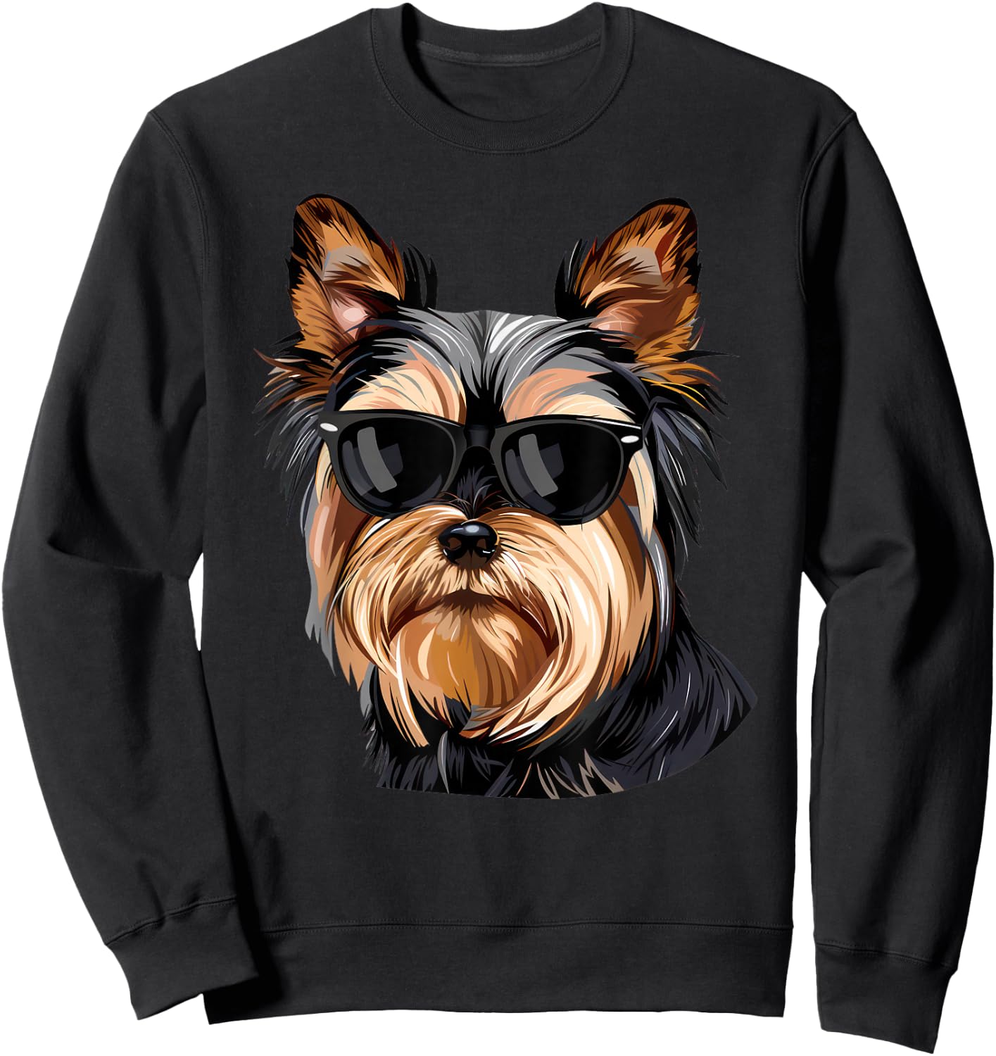 Silky Terrier Dog Sunglasses Sweatshirt - Sweatshirt | Black