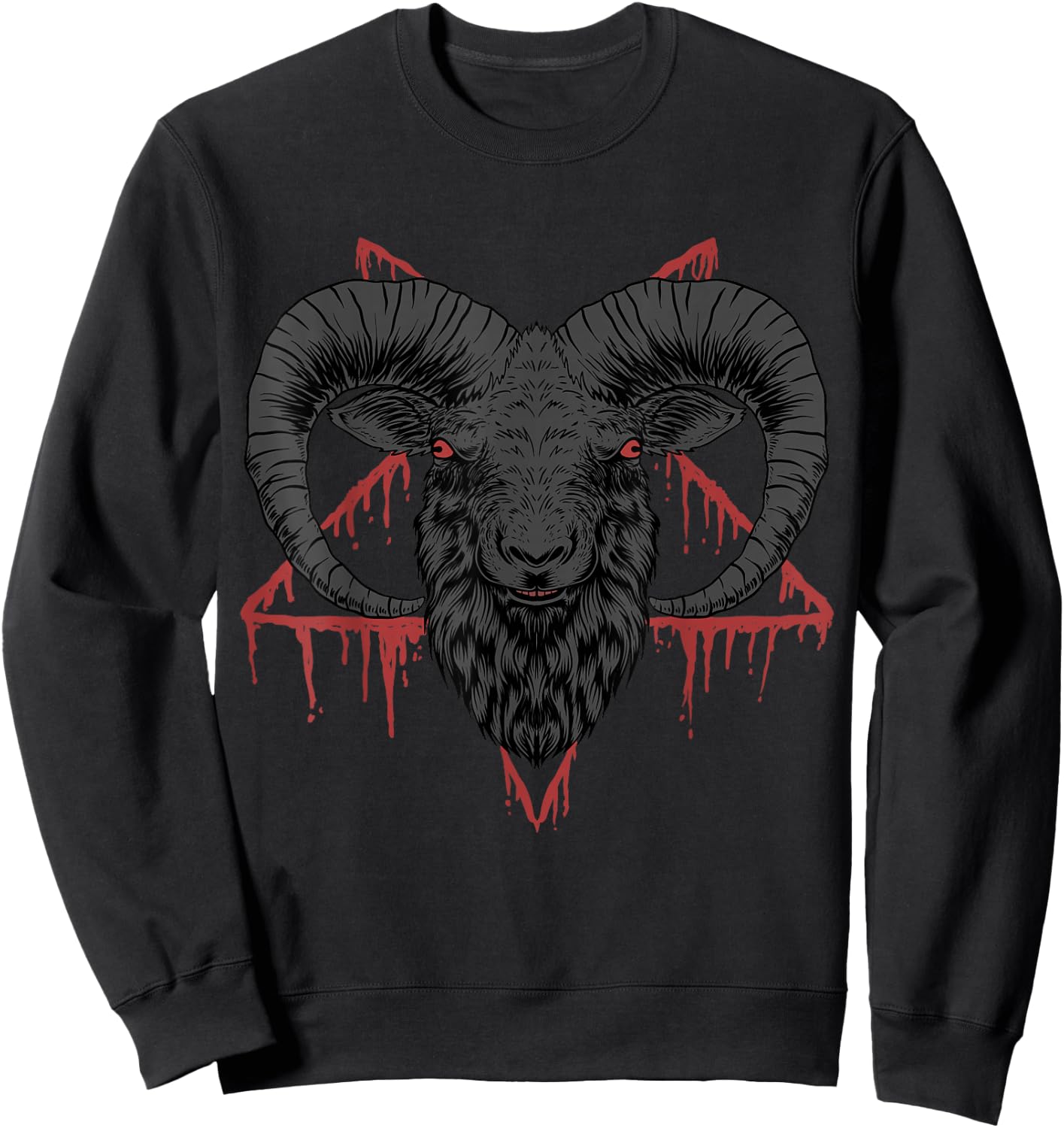 Baphomet Satanic Head Sweatshirt - Sweatshirt | Black