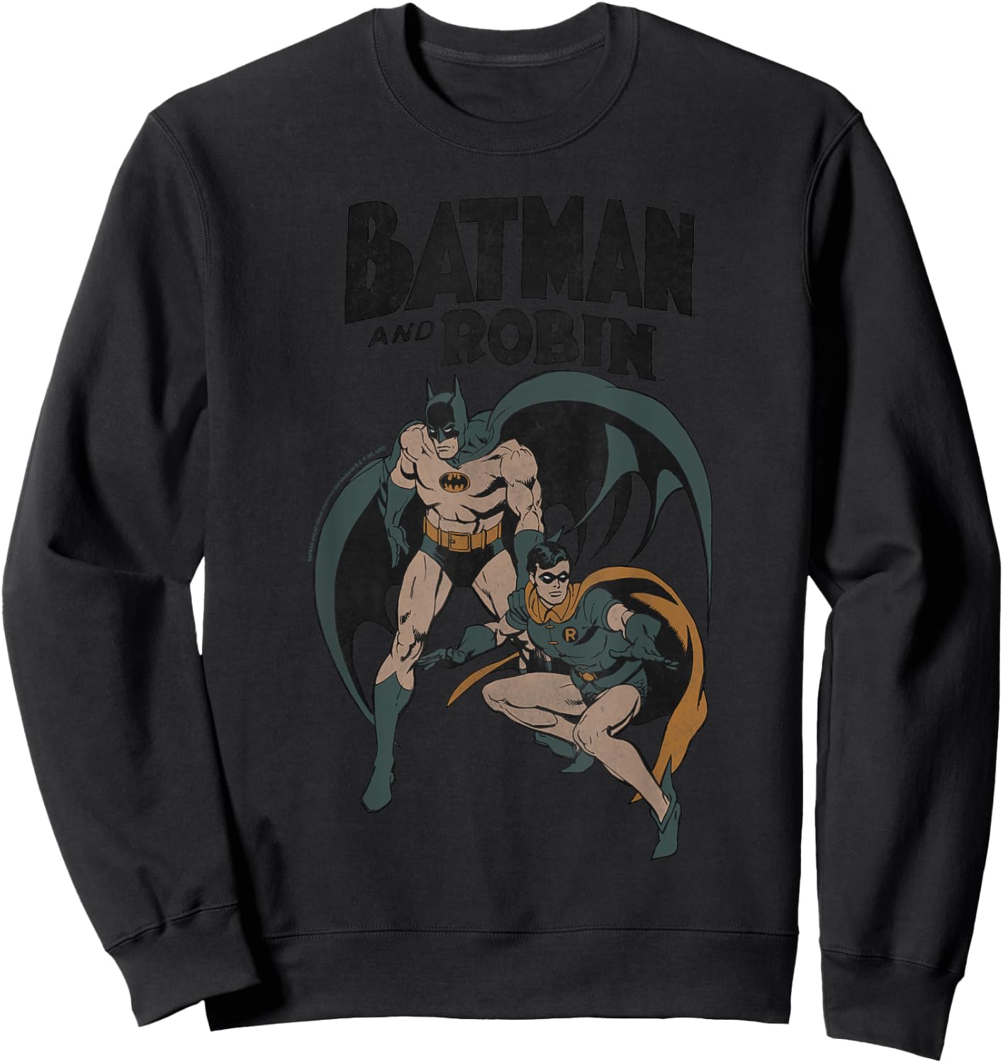 Batman and Robin Vintage Sweatshirt - Sweatshirt | Black