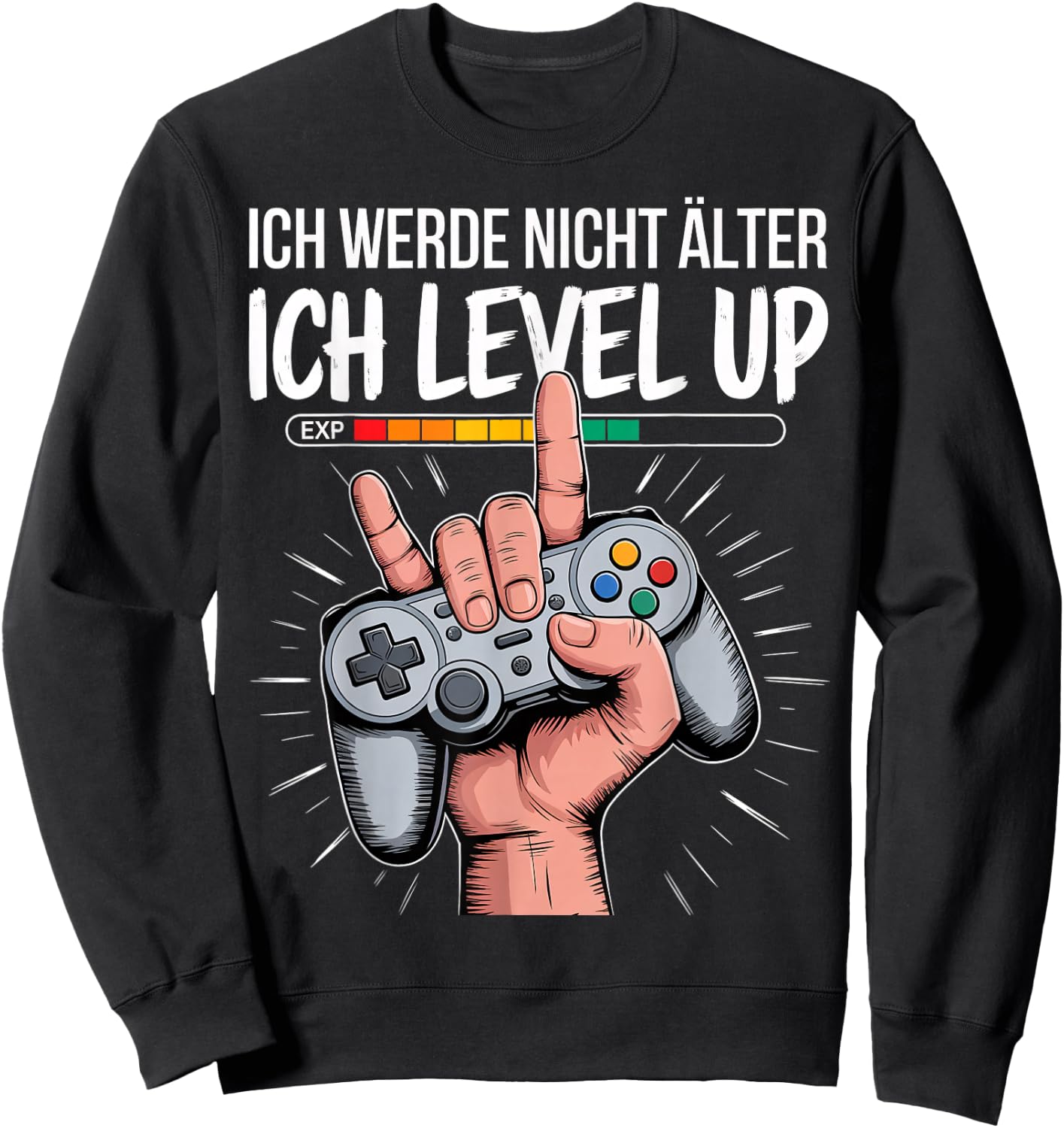 Gaming Console Gamer Video Game Gamer Birthday Gift , black Sweatshirt - Sweatshirt | Black