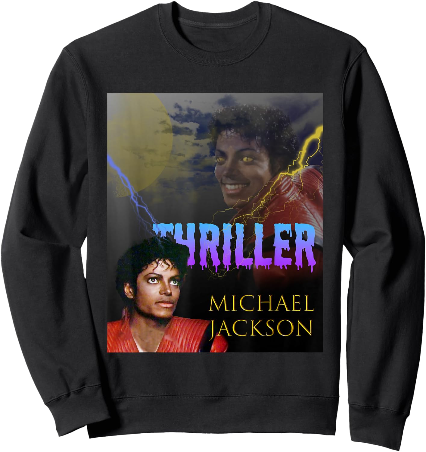 The King of POP MJ-067_Thriller , Erwachsene, Michael Jackson Fans, Pop Culture Enthusiasts, Various Ages, Schwarz, S Sweatshirt - Sweatshirt | Black