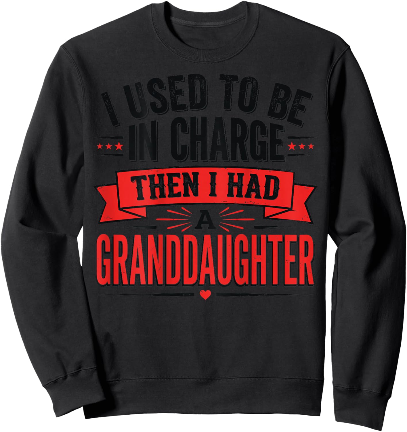 I Used to Be in Charge Then I Had A Granddaughter (On Back) Sweatshirt - Sweatshirt | Black