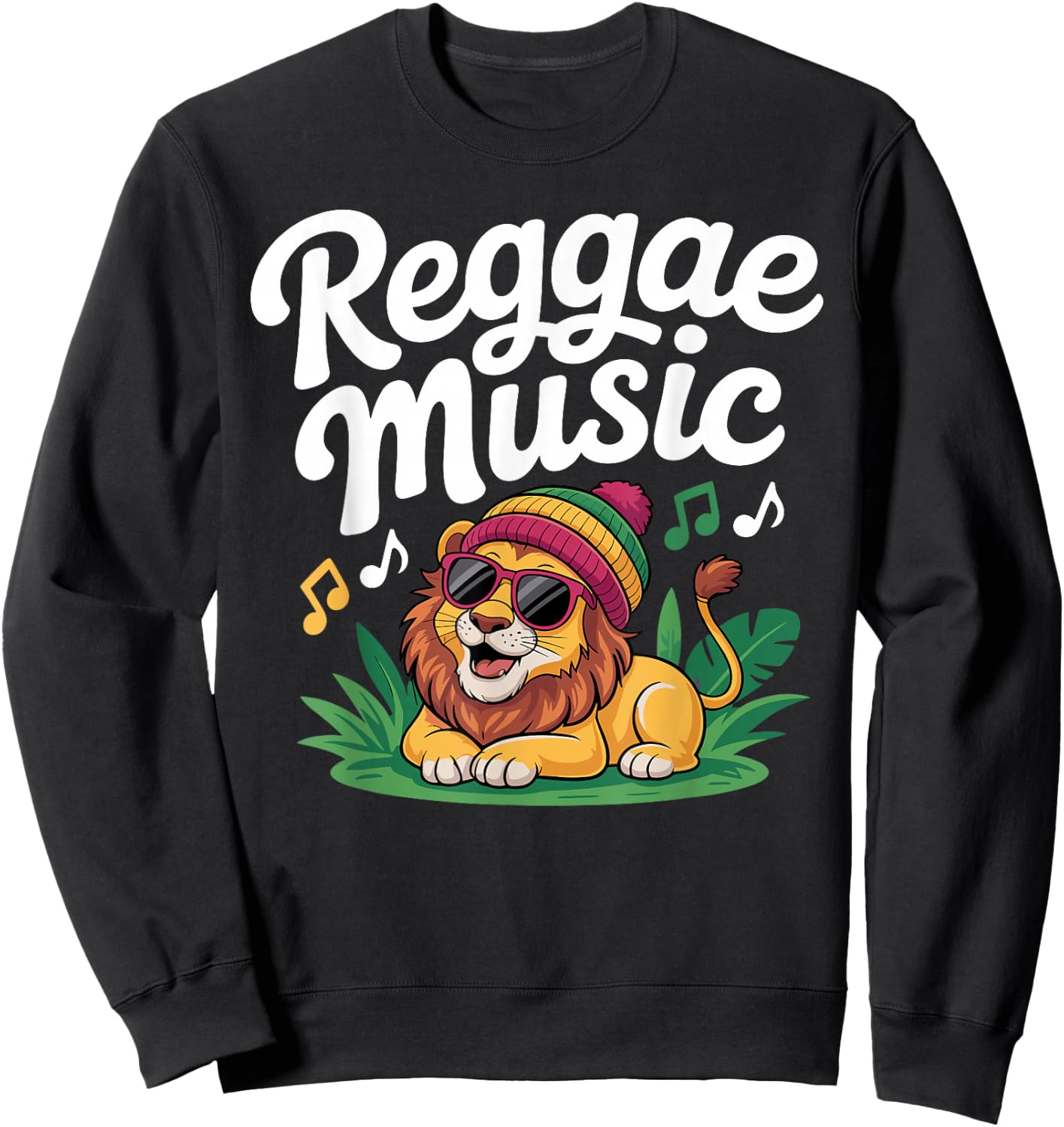 Funny Reggae Art Women Jamaican Rasta Rastafari Sweatshirt - Sweatshirt | Black
