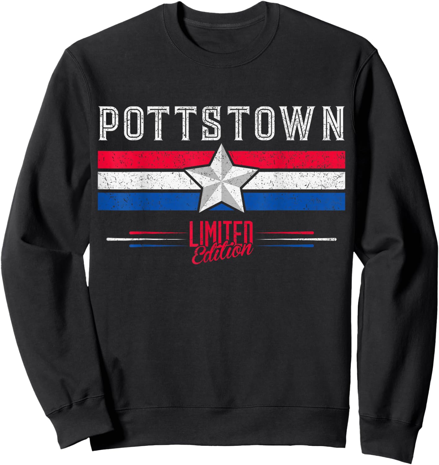 Pottstown Retro Vintage Shirt Gift Women Men Kids Sweatshirt - Sweatshirt | Black