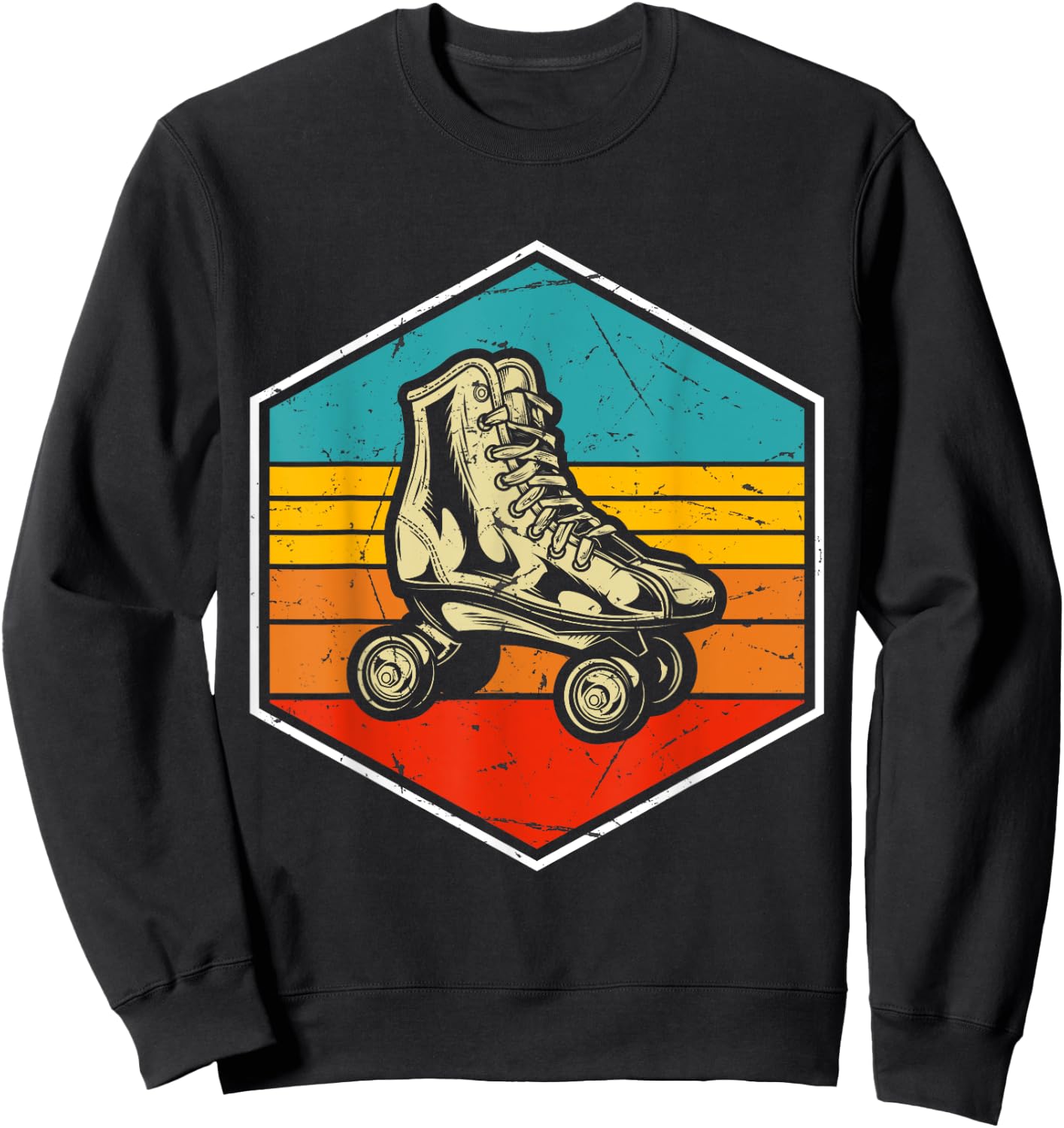 Retro Vintage Roller Skating Enthusiast - Skaters Skates Sweatshirt - Sweatshirt | Black
