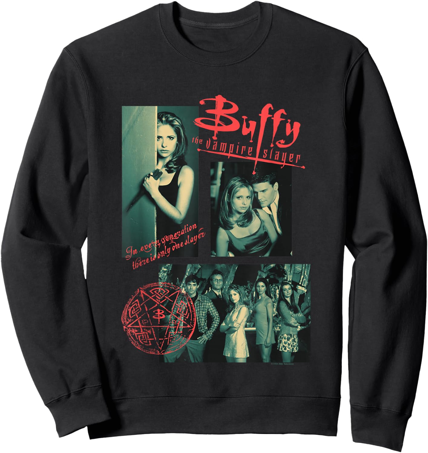 Buffy The Vampire Slayer Sunnydale High Vintage Collage , Black, S Sweatshirt - Sweatshirt | Black