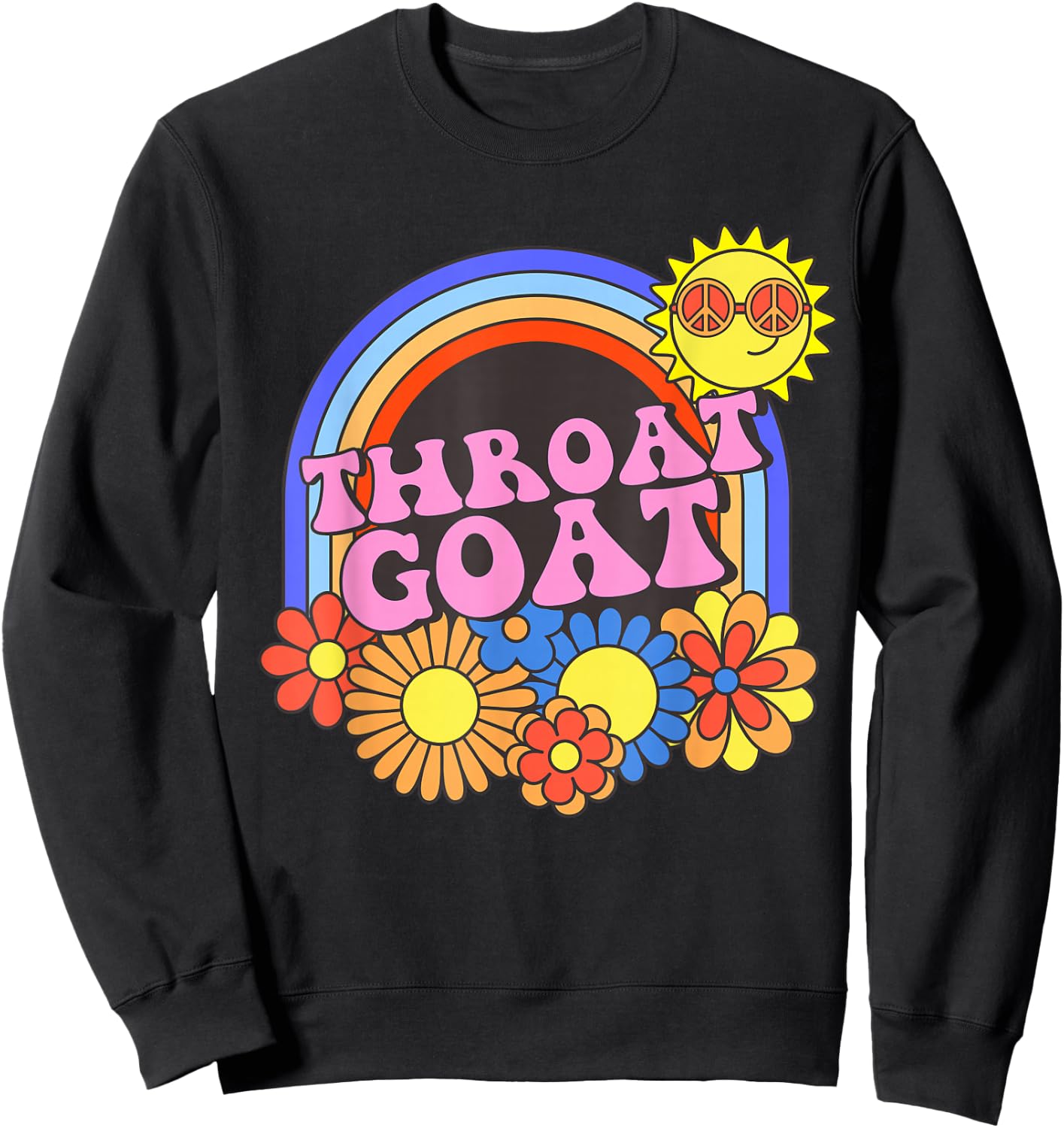 Inappropriate Throat Goat Embarrassing Adult Humor Sweatshirt - Sweatshirt | Black