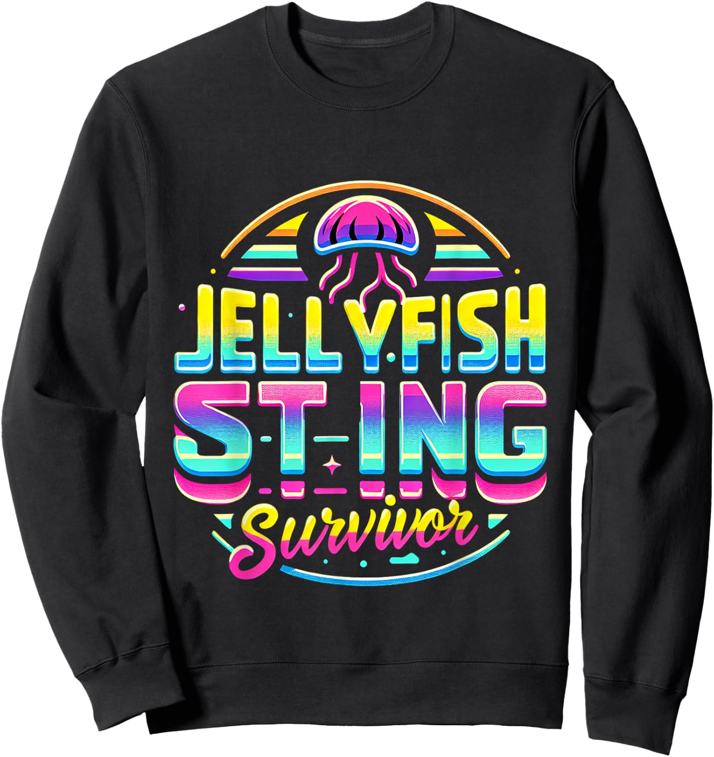 Jellyfish Sting Survivor Sweatshirt - Sweatshirt | Black