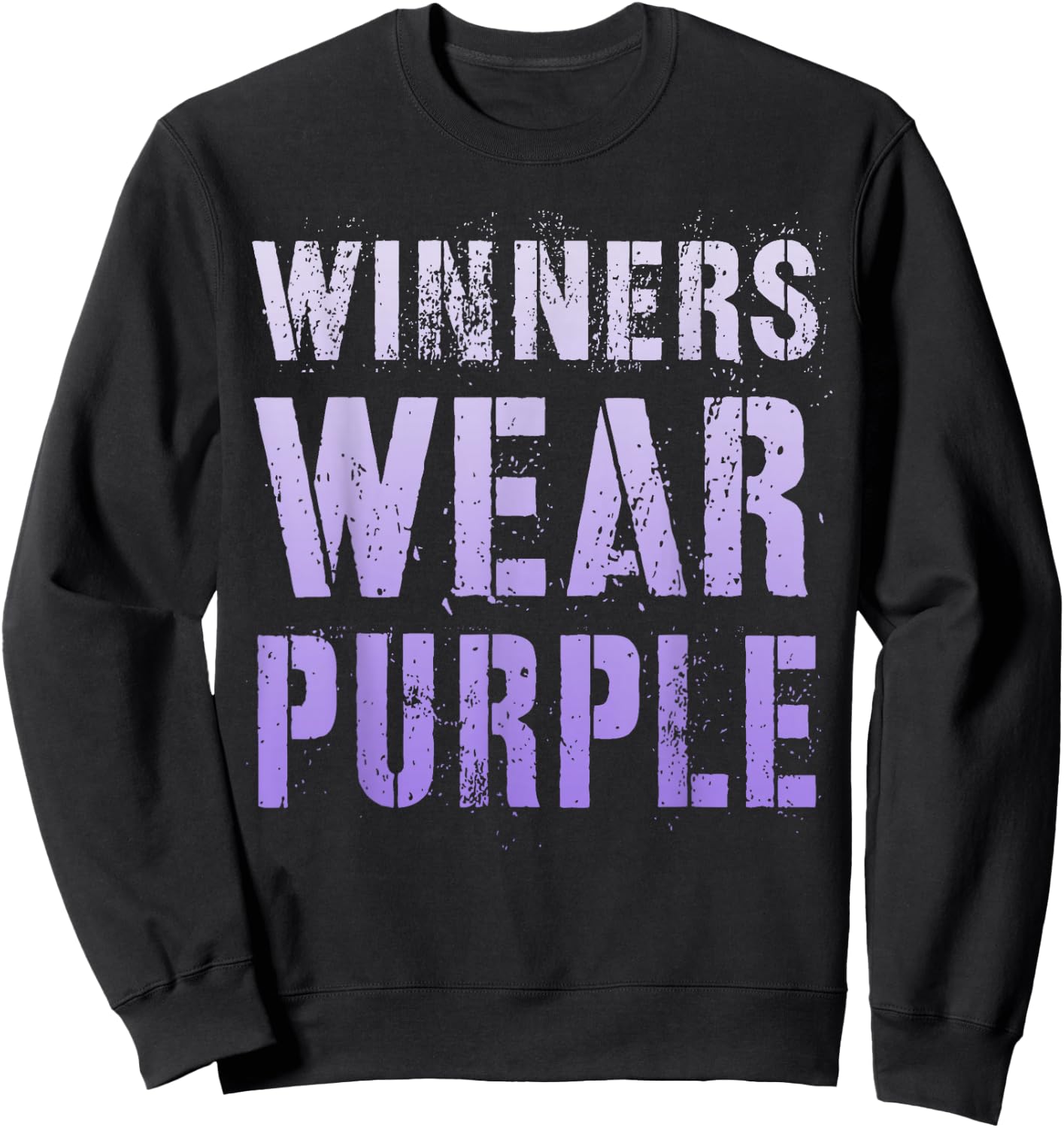 Vintage WINNERS WEAR PURPLE Summer Camp Team Go War Game Sweatshirt - Sweatshirt | Black