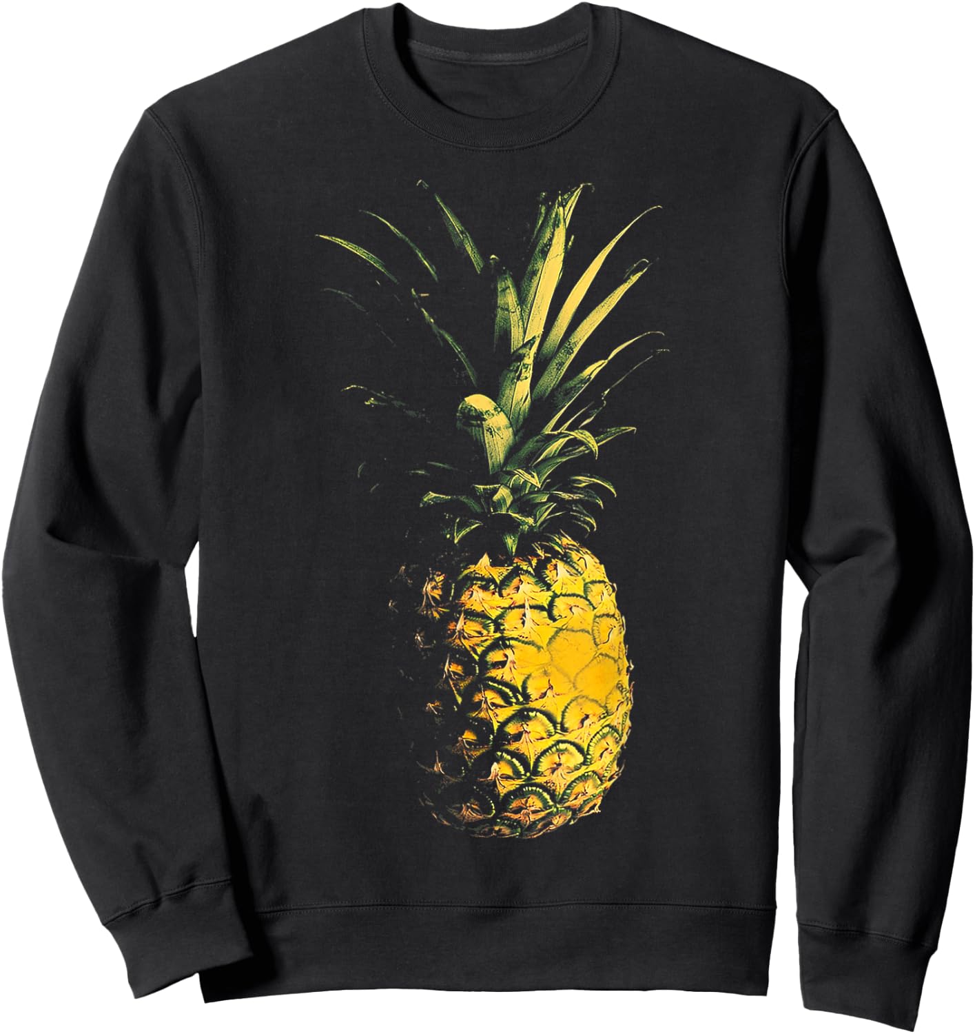 Graphic Art Pineapple Fruit Pineapple , Black, S Sweatshirt - Sweatshirt | Black