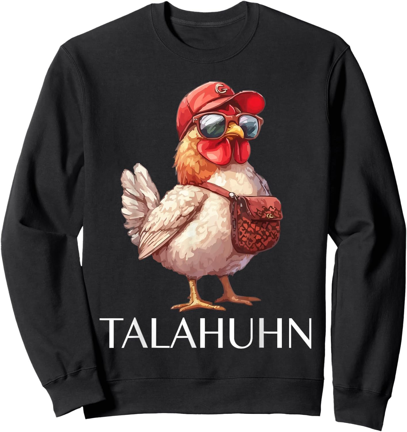 Talahuhn Spruch Lustig Tala Huhn Motiv , -Erwachsene, Schwarz, S Sweatshirt - Sweatshirt | Black