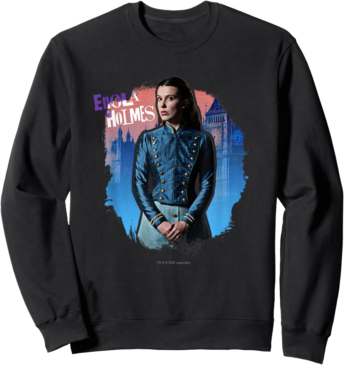 Enola Holmes - Enola (Millie Bobby Brown) in London Sweatshirt - Sweatshirt | Black
