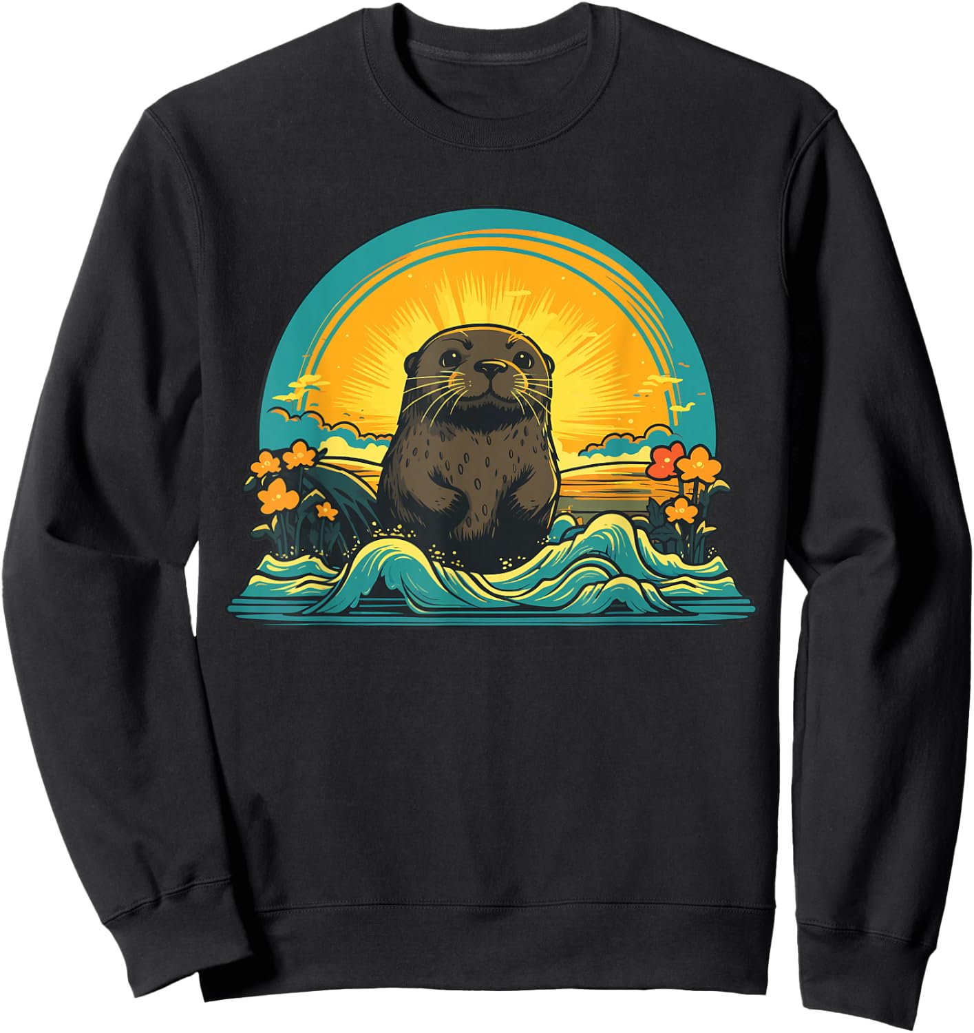 Otter Sunrise Sweatshirt - Sweatshirt | Black