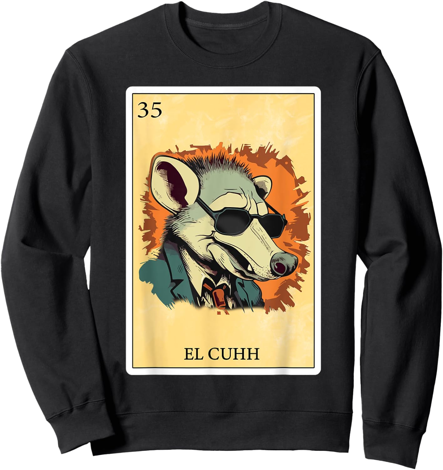 Funny Spanish-Mexican Bingo Gifts - El Cuhh Sweatshirt - Sweatshirt | Black