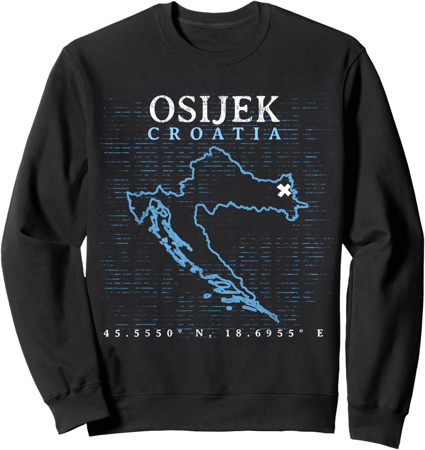 Kroatien Osijek Sweatshirt - Sweatshirt | Black