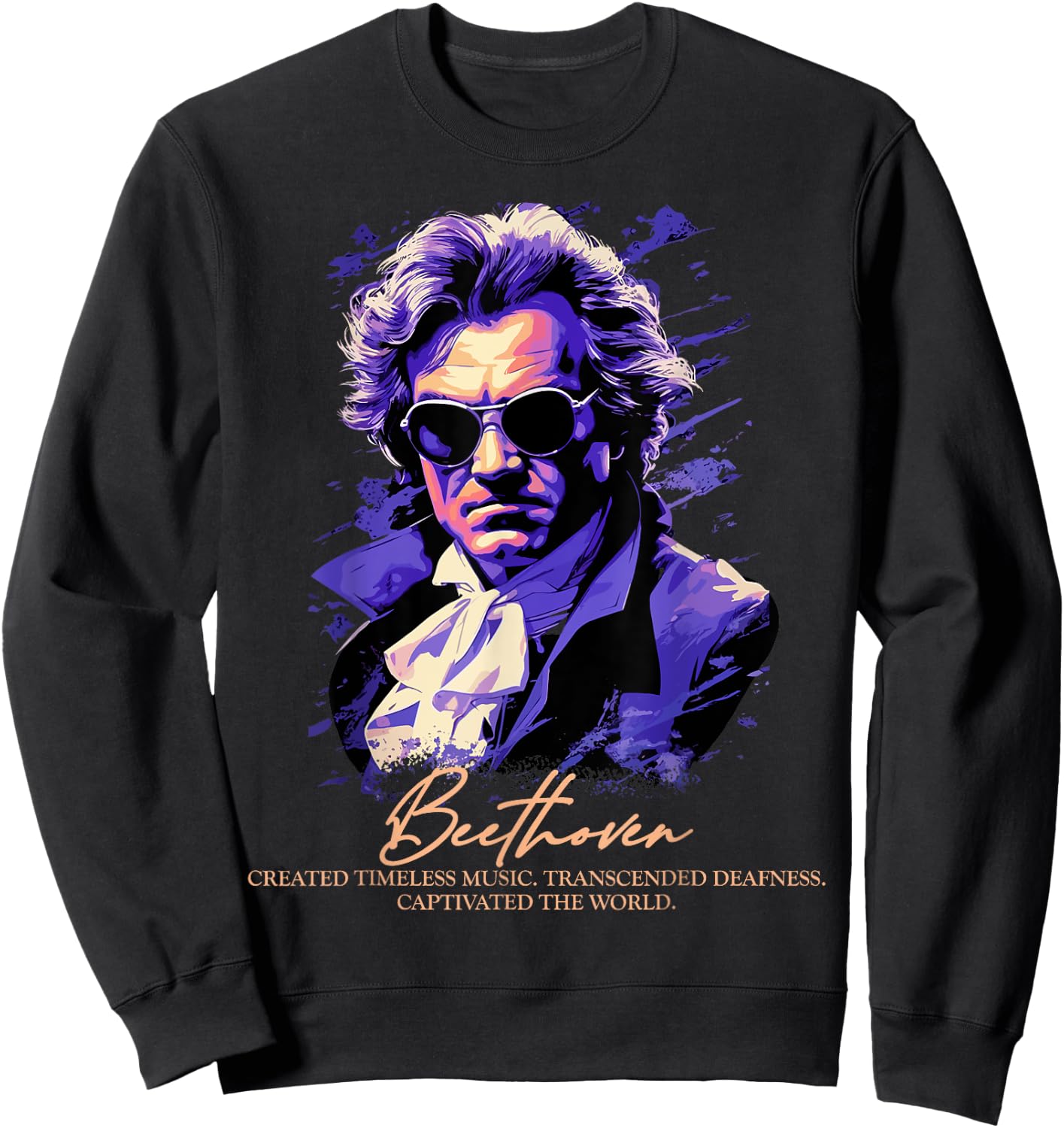 Ludwig van Beethoven Symphony Composer Transcended Deafness Sweatshirt - Sweatshirt | Black