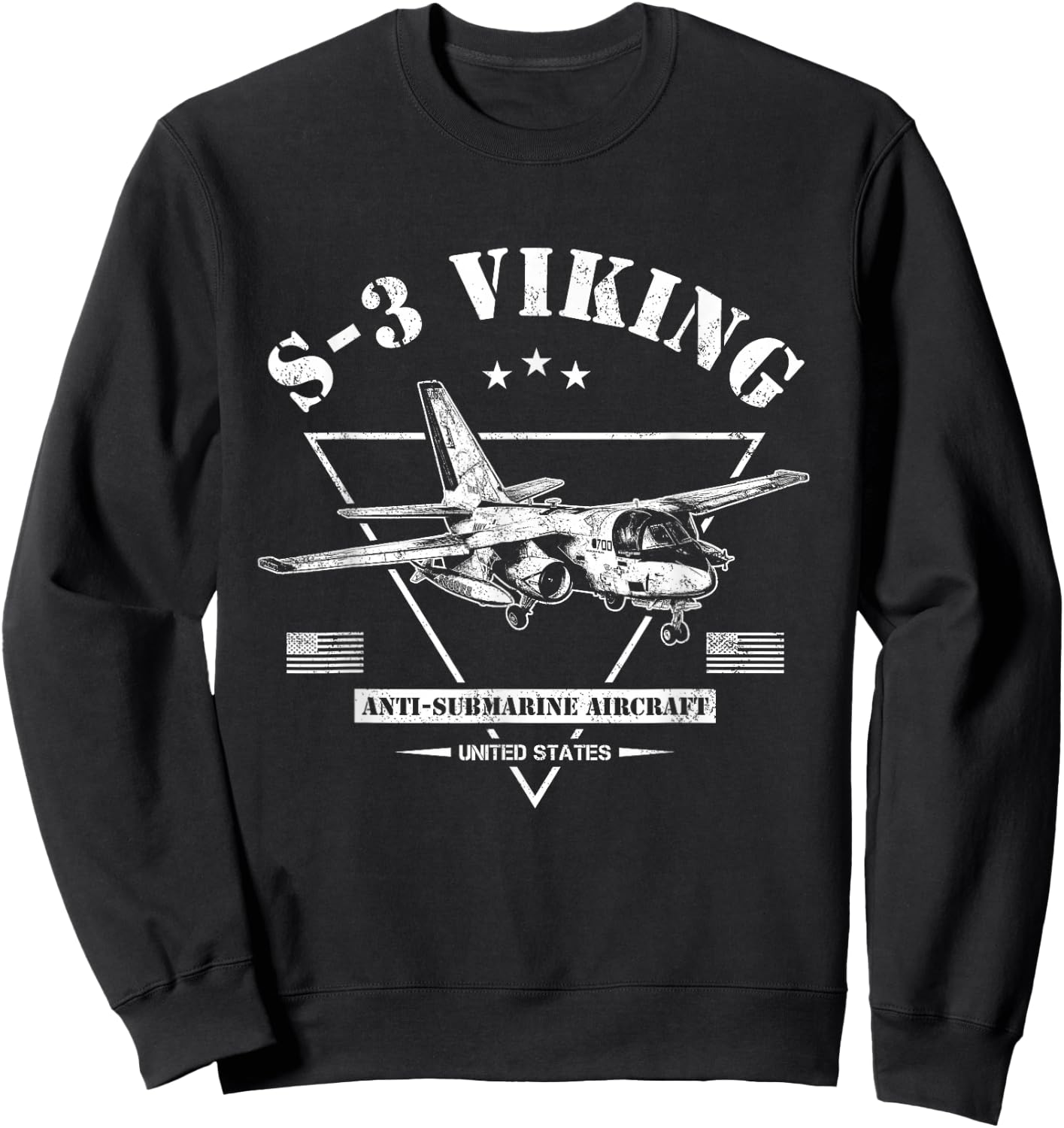 S-3 Viking Aircraft Sweatshirt - Sweatshirt | Black