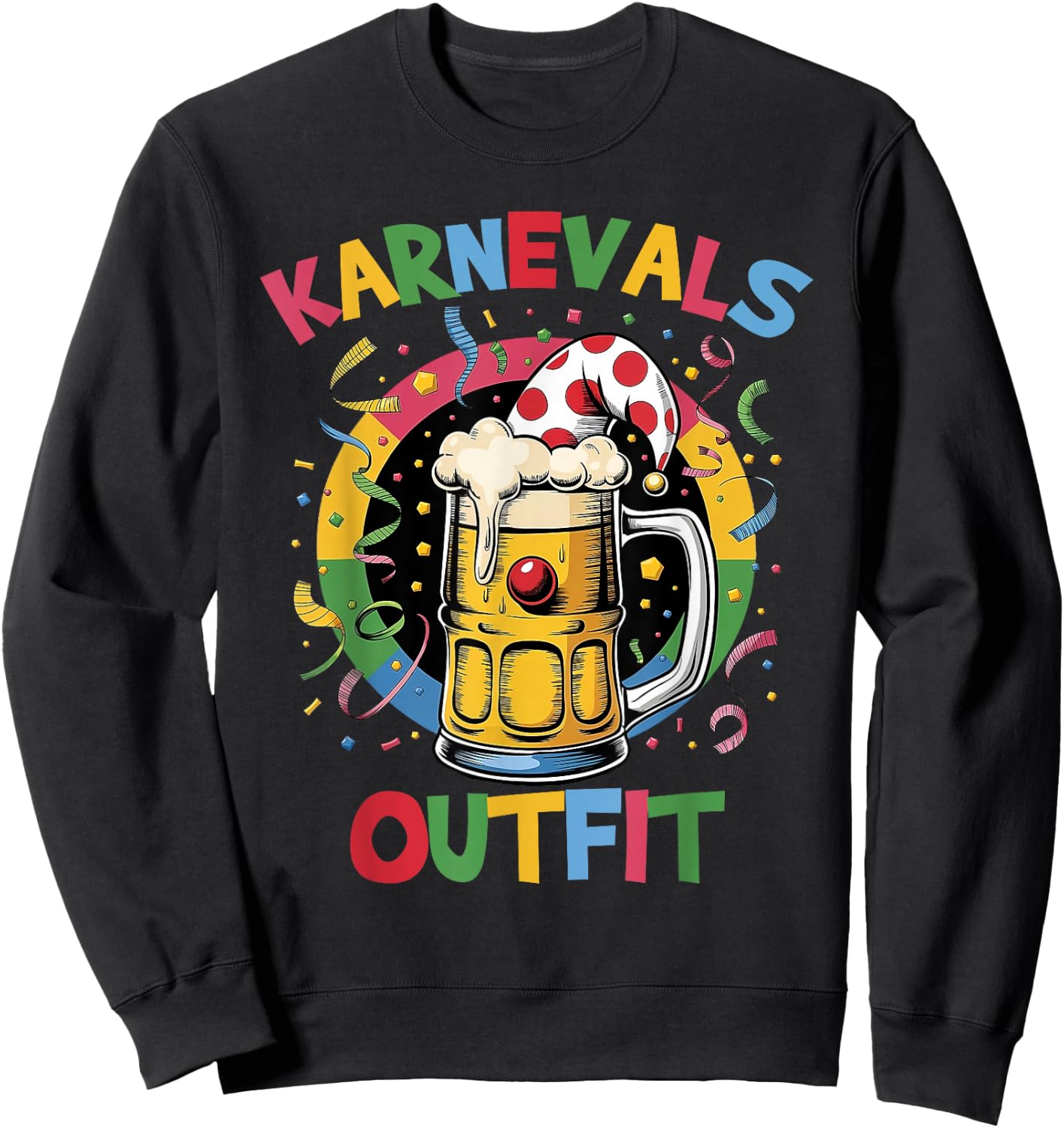 Carnival Costume Men's Funny Carnival Costume Beer Fancy Dress , black Sweatshirt - Sweatshirt | Black