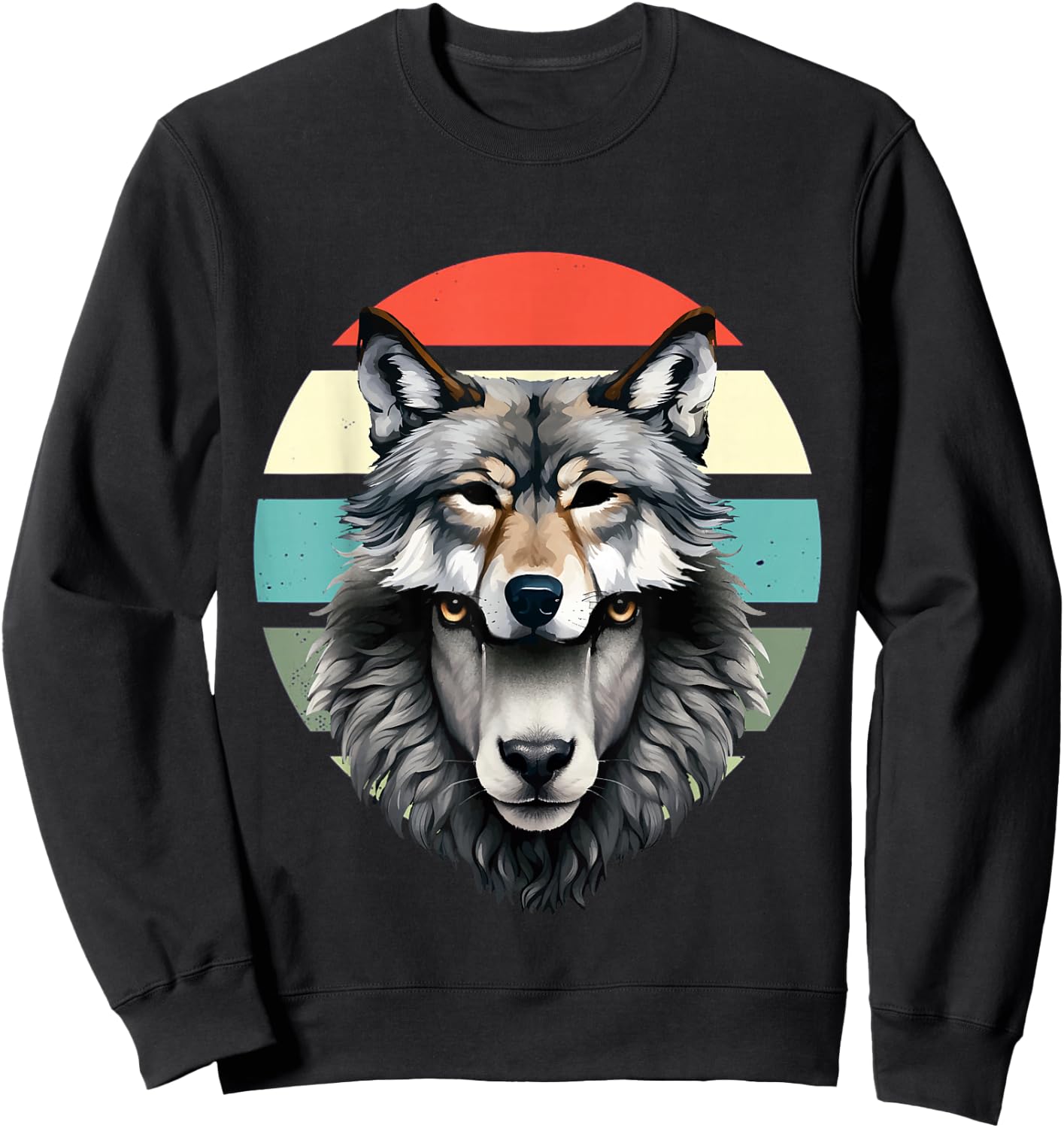 A wolf in sheep's clothing Wolf Dog Wolf Lover Animal Nature Sweatshirt - Sweatshirt | Black