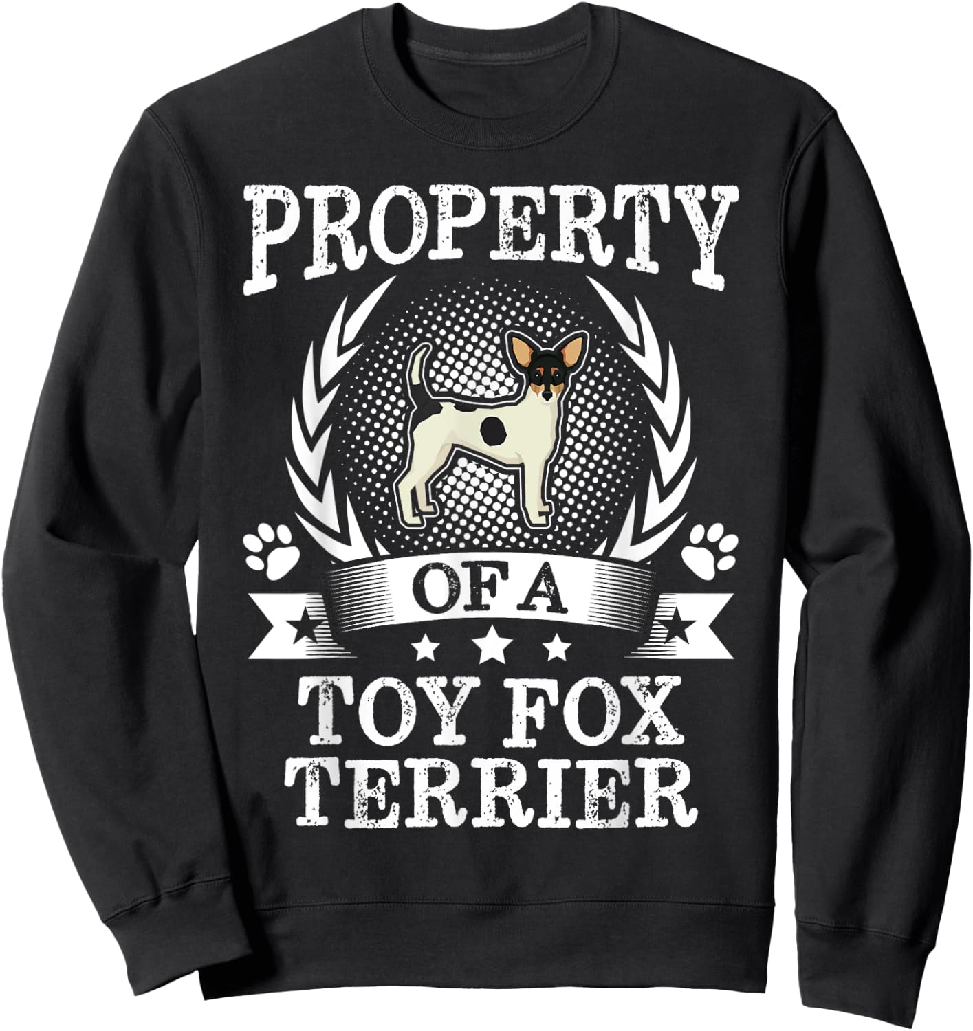 Property Of A Toy Fox Terrier Shirt Cute Dog Lover Gift Women Kids Sweatshirt - Sweatshirt | Black