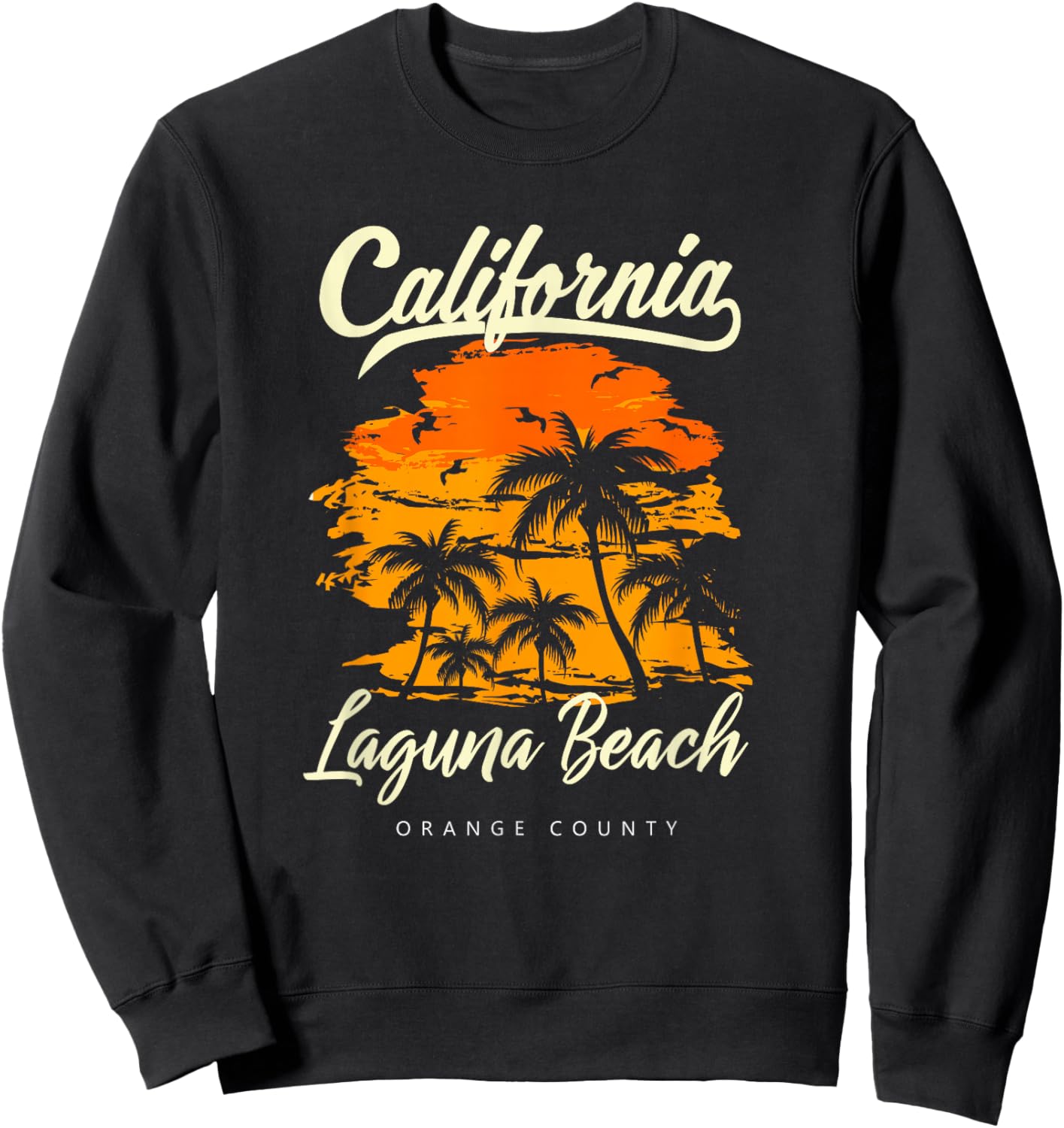 Laguna Beach California Sunset Sweatshirt - Sweatshirt | Black