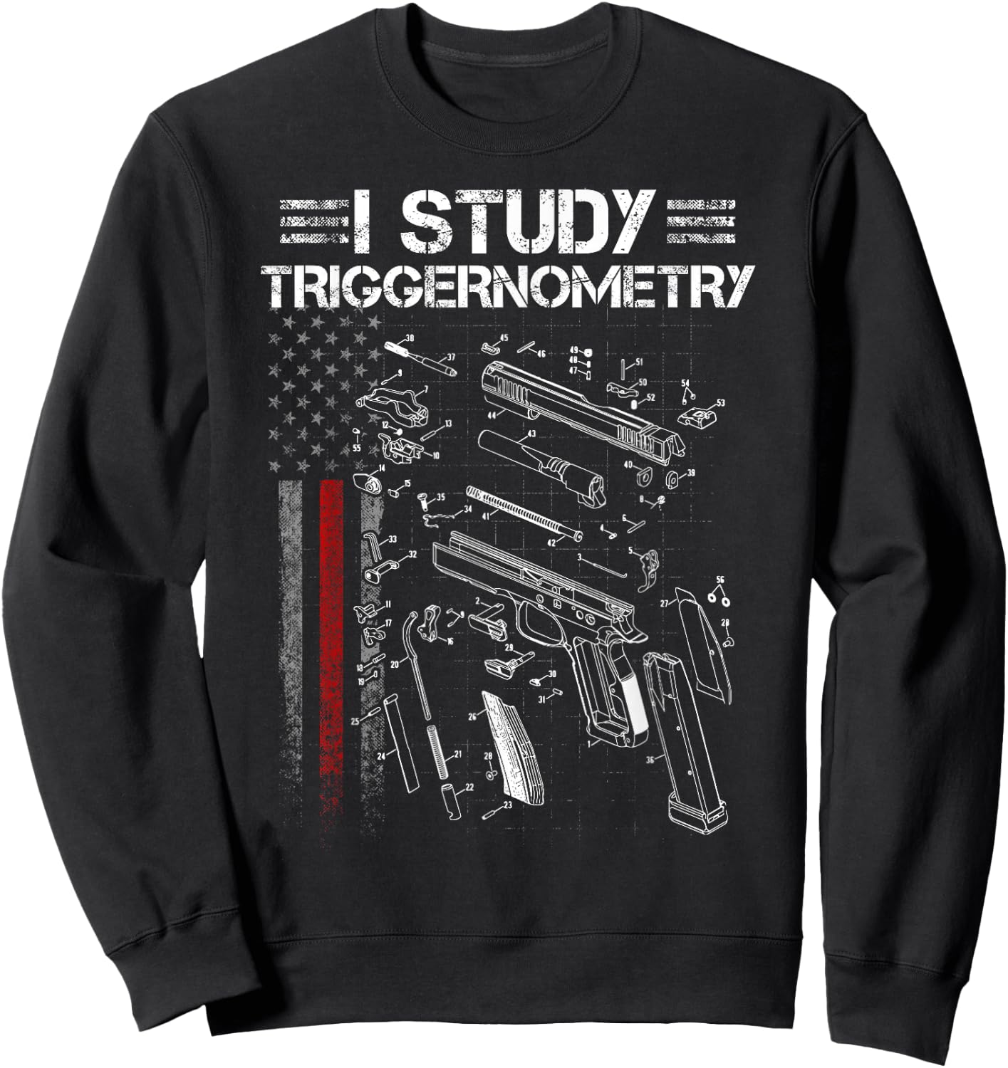 I Study Triggernometry Gun Veteran Christmas Sweatshirt - Sweatshirt | Black