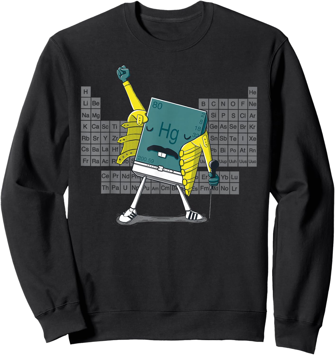 Wissenschaft Chemie Mercury Rock Meme Queen Lol Parodie Freddie Sweatshirt - Sweatshirt | Black