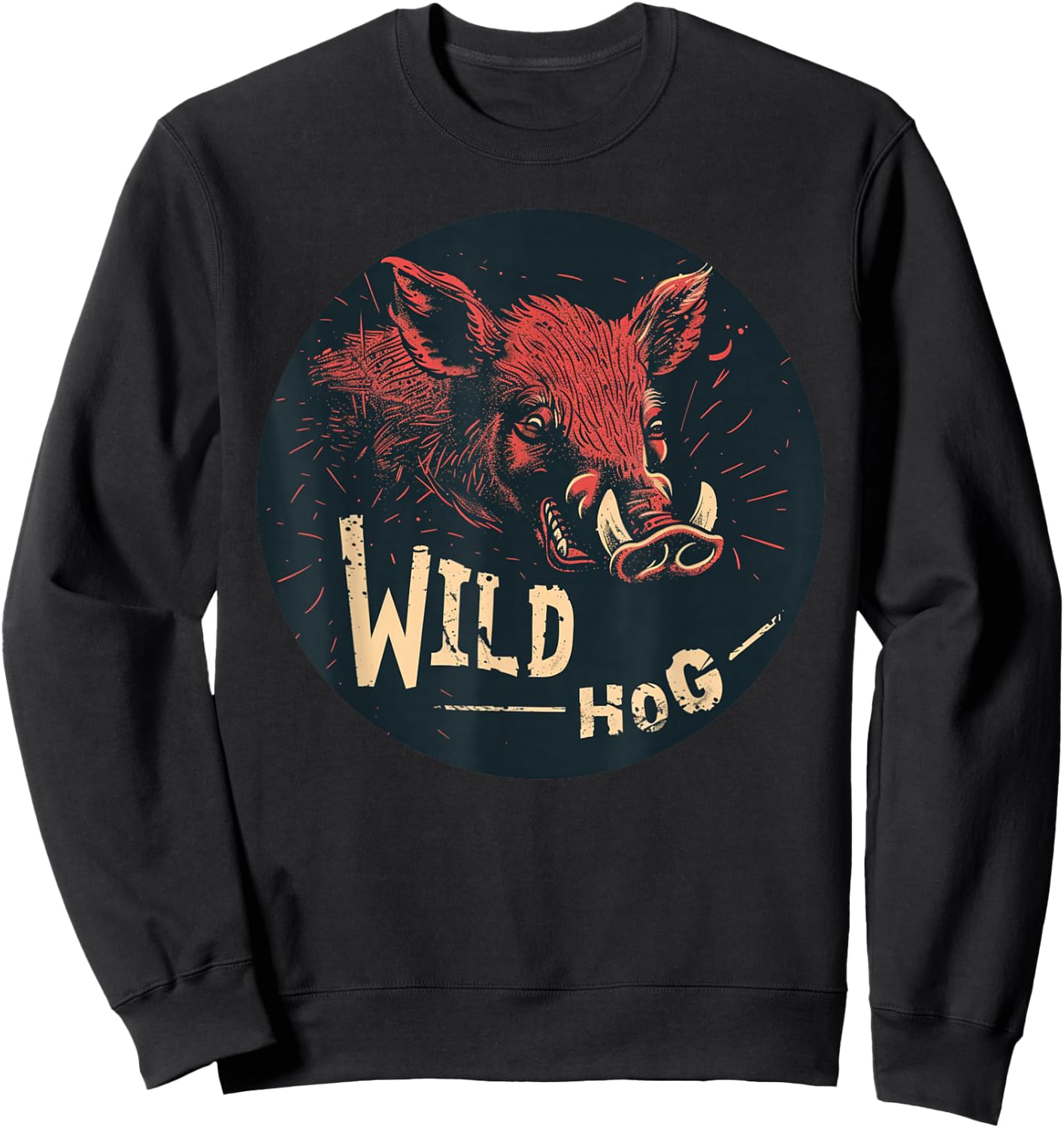 Nice looking Wild Hog Outfit for Boys and Girls Sweatshirt - Sweatshirt | Black