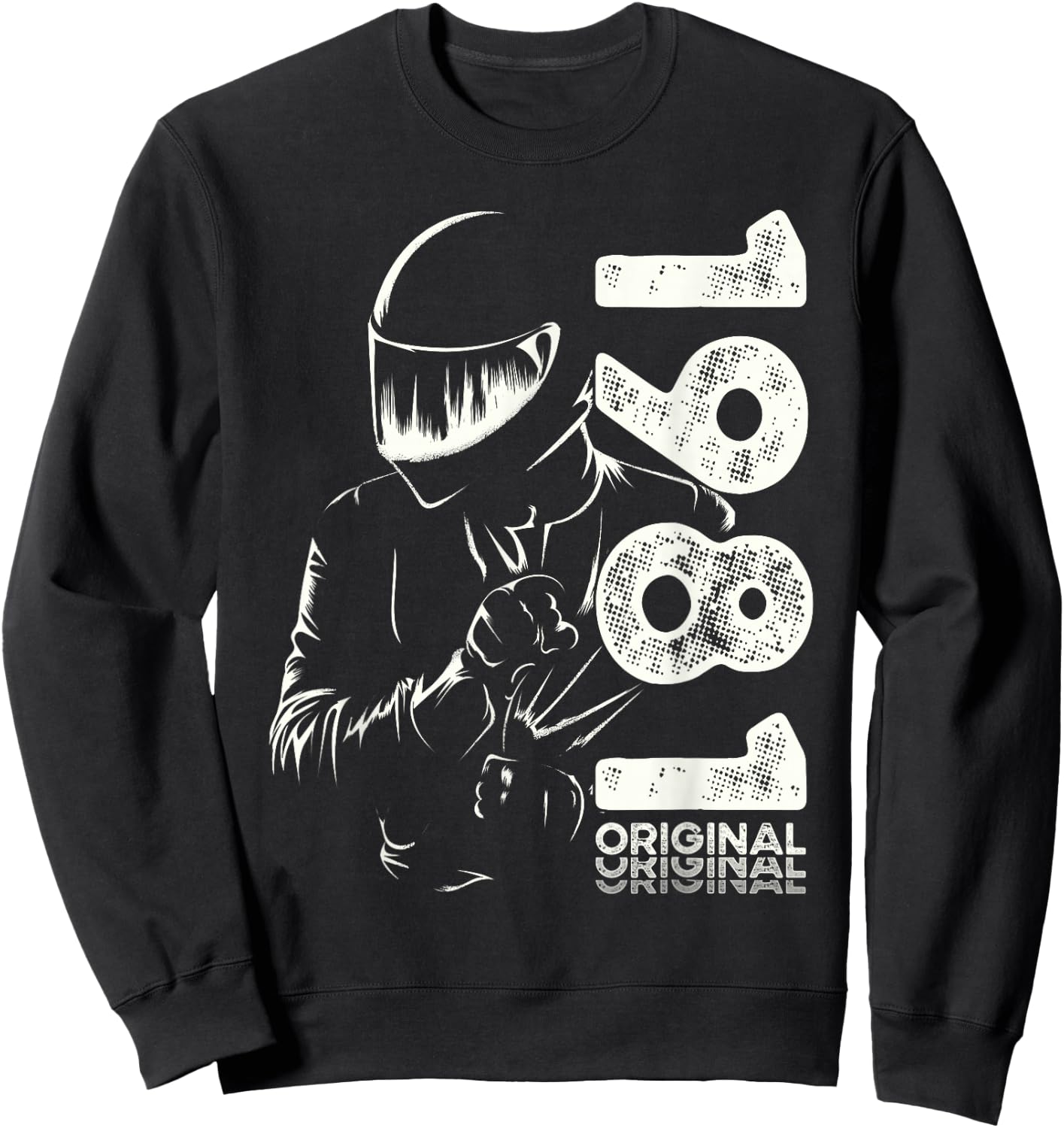 43rd Birthday Man Motorcycle Biker Biker 1981 Sweatshirt - Sweatshirt | Black