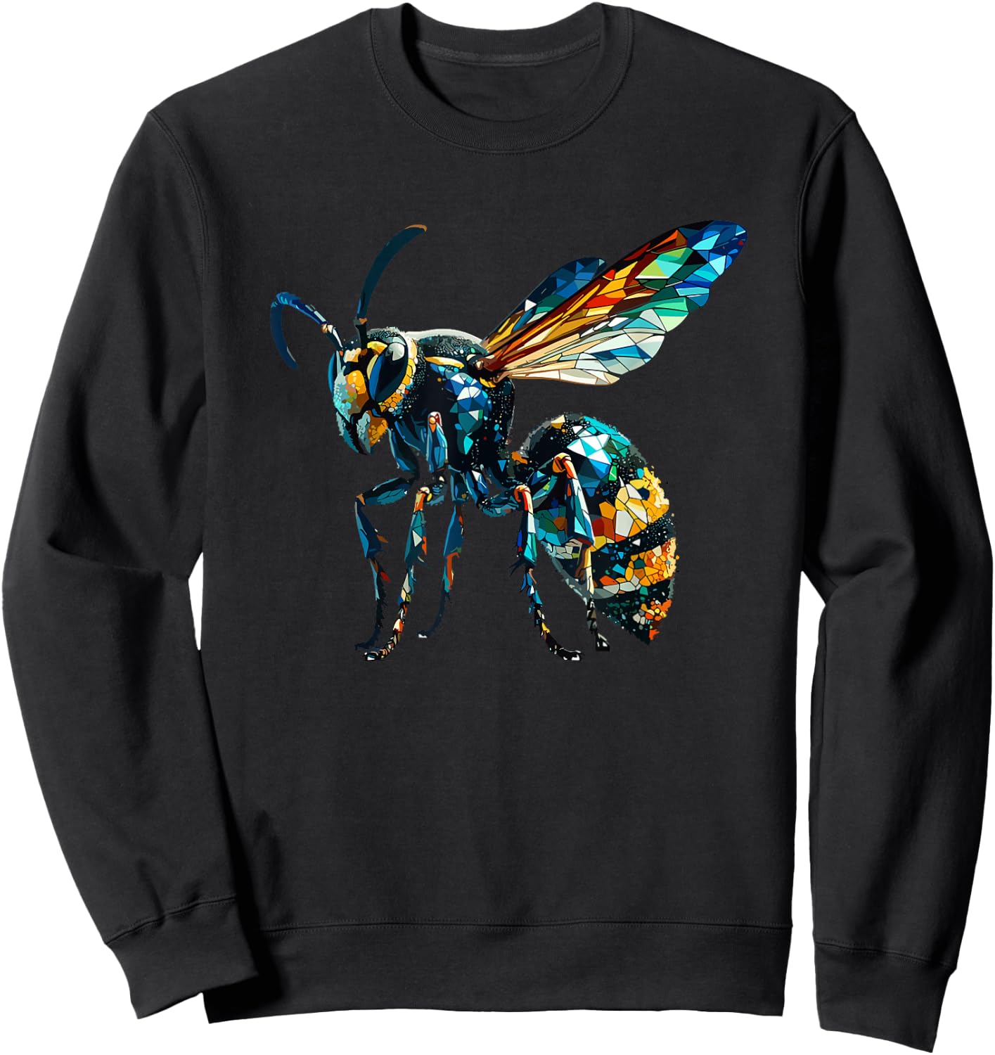 Polygon Art Wasp Wasps Sweatshirt - Sweatshirt | Black