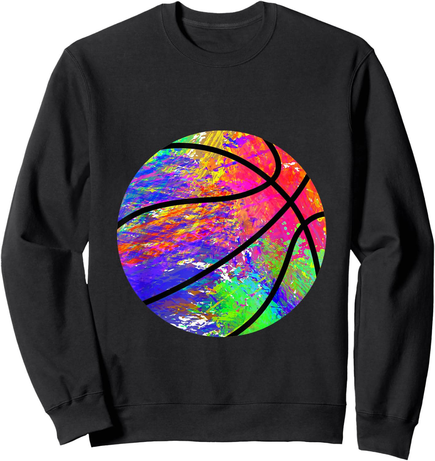 Basketball Splash Basketball Player Ball Sports Sweatshirt - Sweatshirt | Black