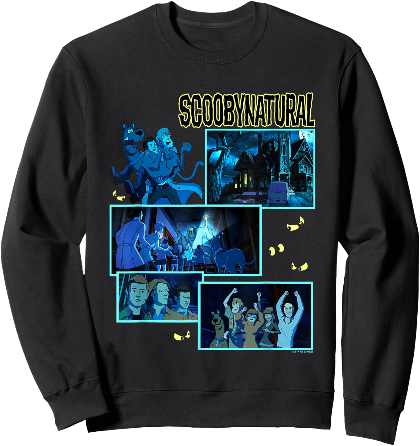 Scooby-Doo Scoobynatural Haunted House , Black, S Sweatshirt - Sweatshirt | Black