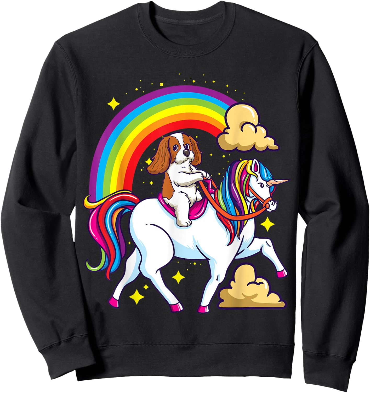Cavalier King Charles Spaniel Ruby and Unicorn Gifts Sweatshirt - Sweatshirt | Black