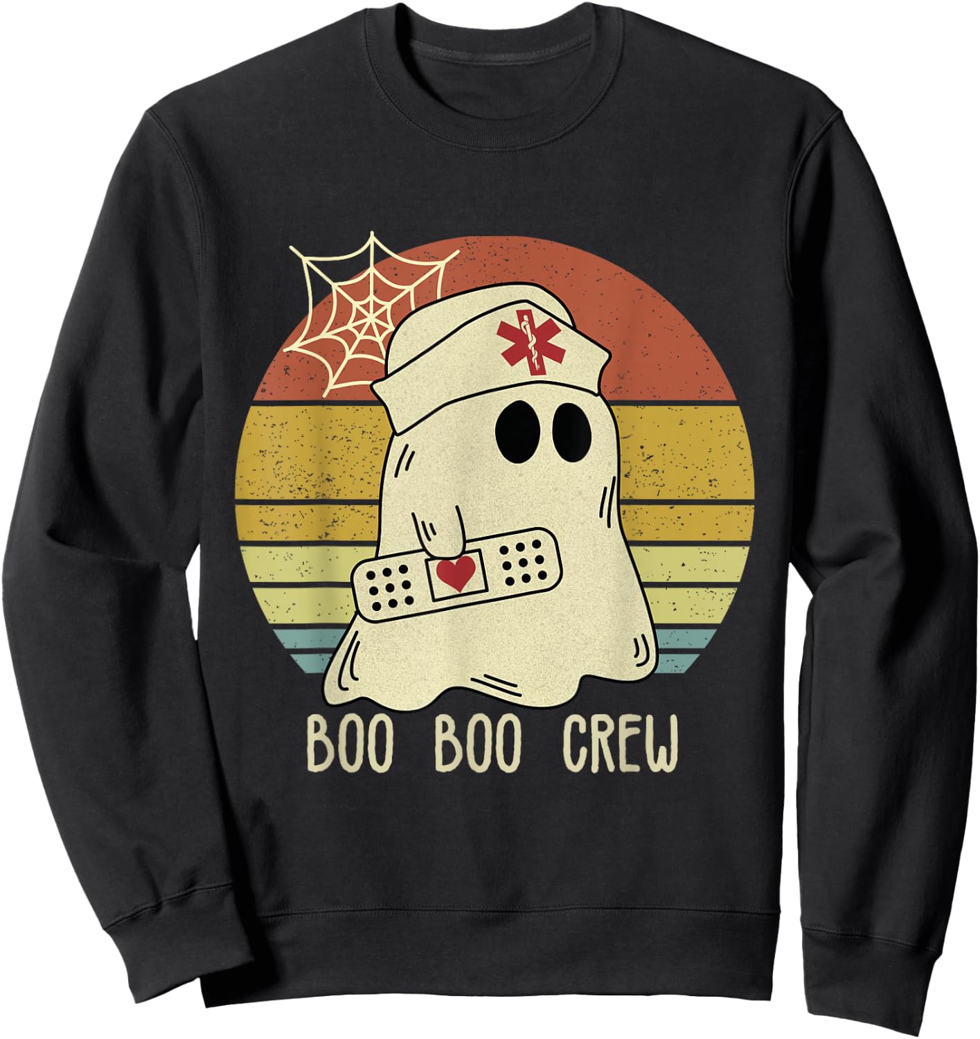 Boo Boo Crew Nurse Halloween Nurse Sweatshirt - Sweatshirt | Black