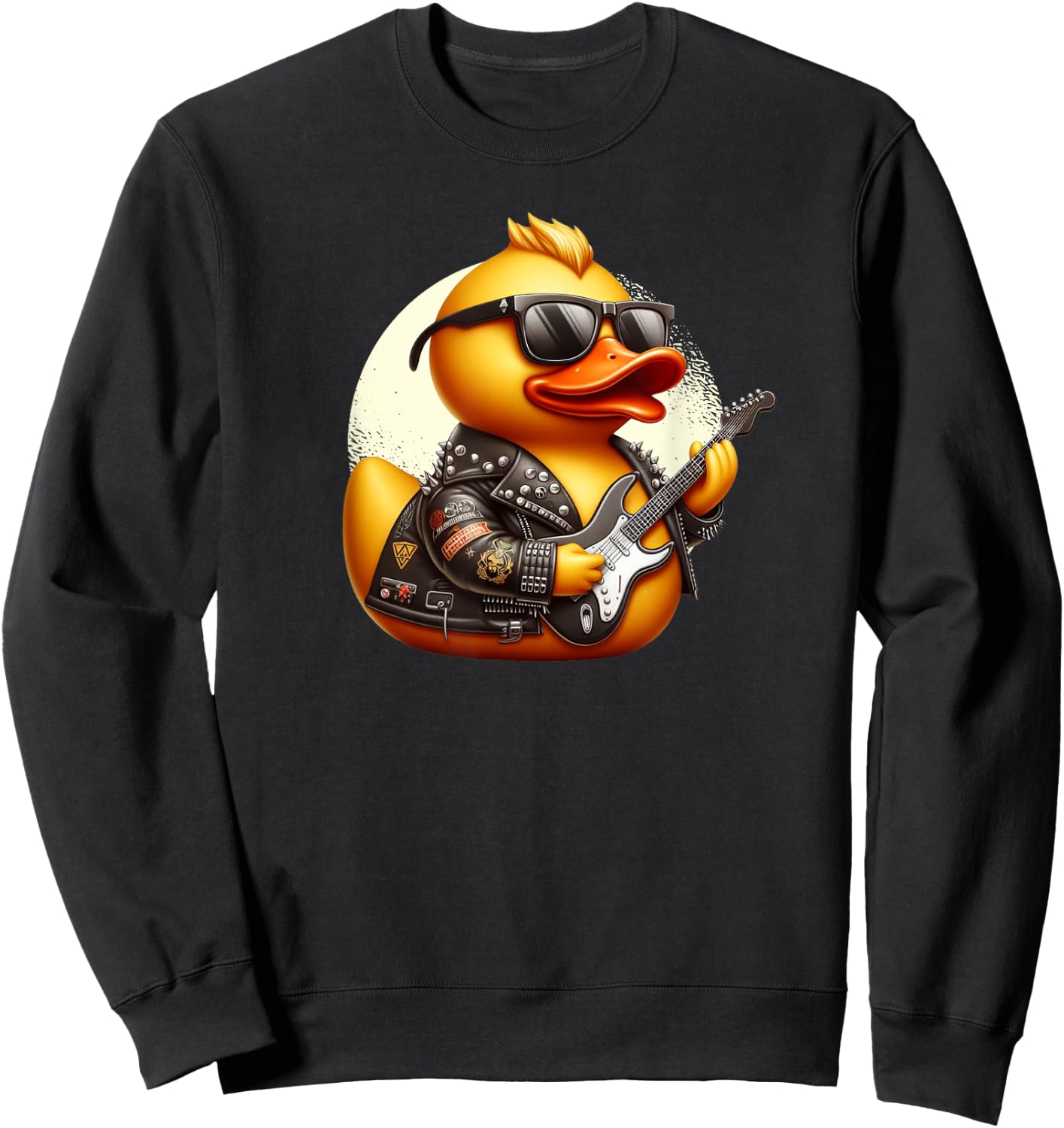 Rubber Duck Rockstar With Guitar Sweatshirt - Sweatshirt | Black