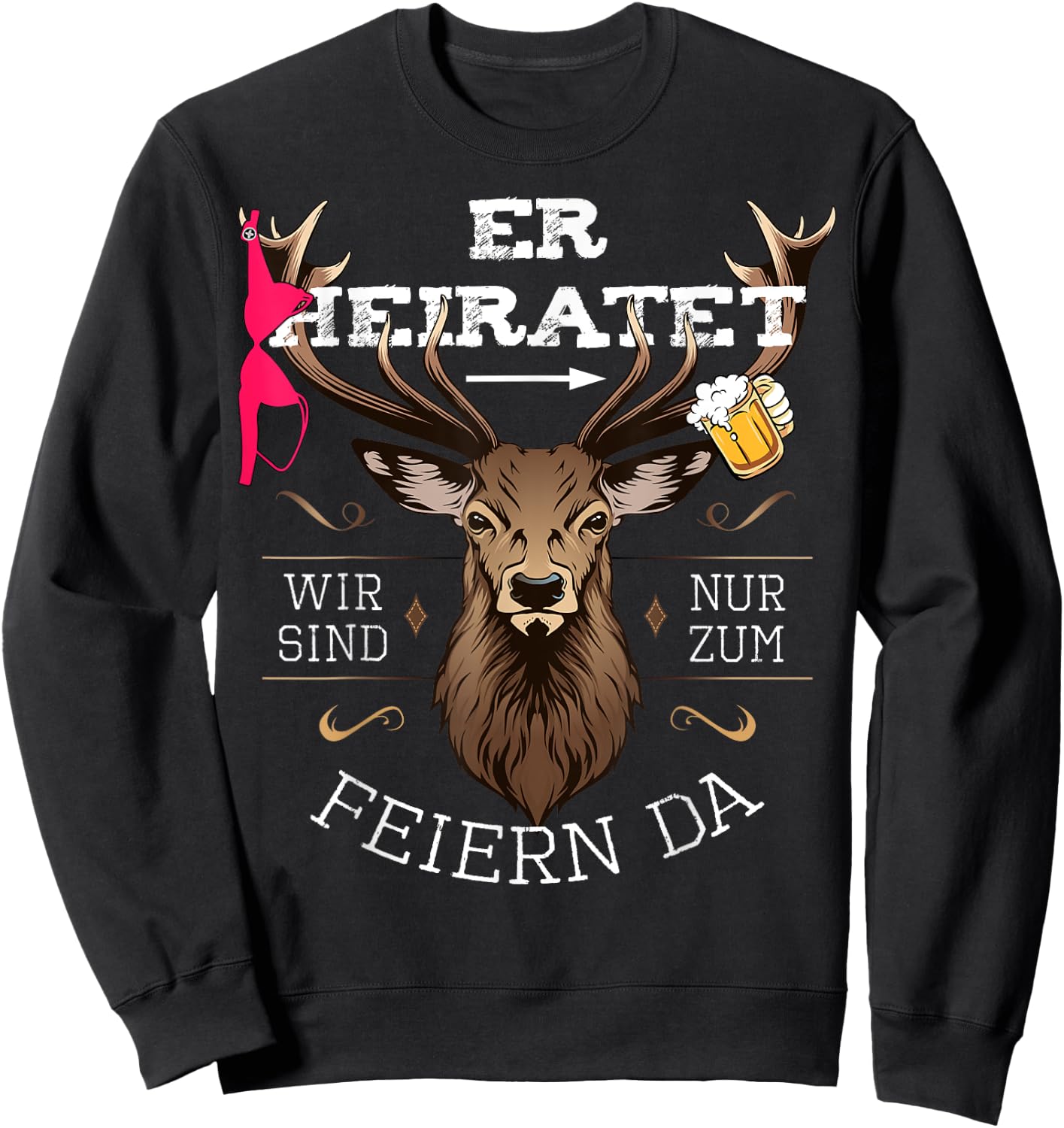 JGA Männer Junggesellenabschied Polterer Poltern Sweatshirt - Sweatshirt | Black