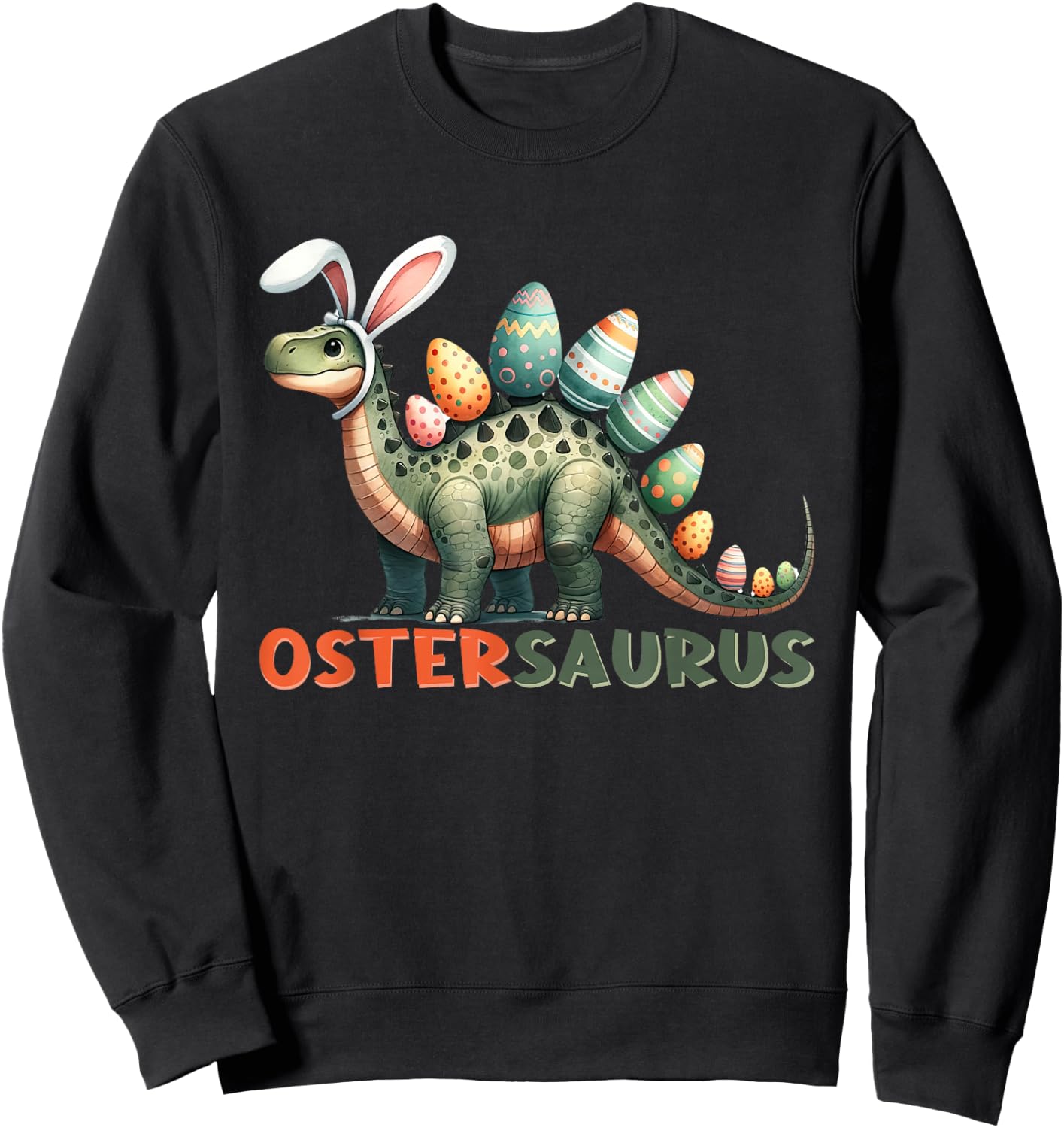 Ostergeschenke Ostern Outfit Junge Mädchen Dinosaurier Dino Sweatshirt - Sweatshirt | Black