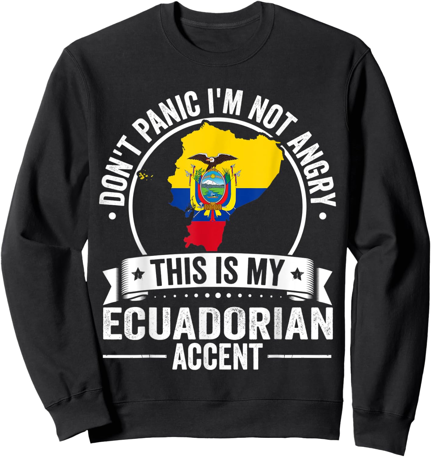 Ecuadorian Roots Outfit Funny Ecuador Heritage Men Women Sweatshirt - Sweatshirt | Black