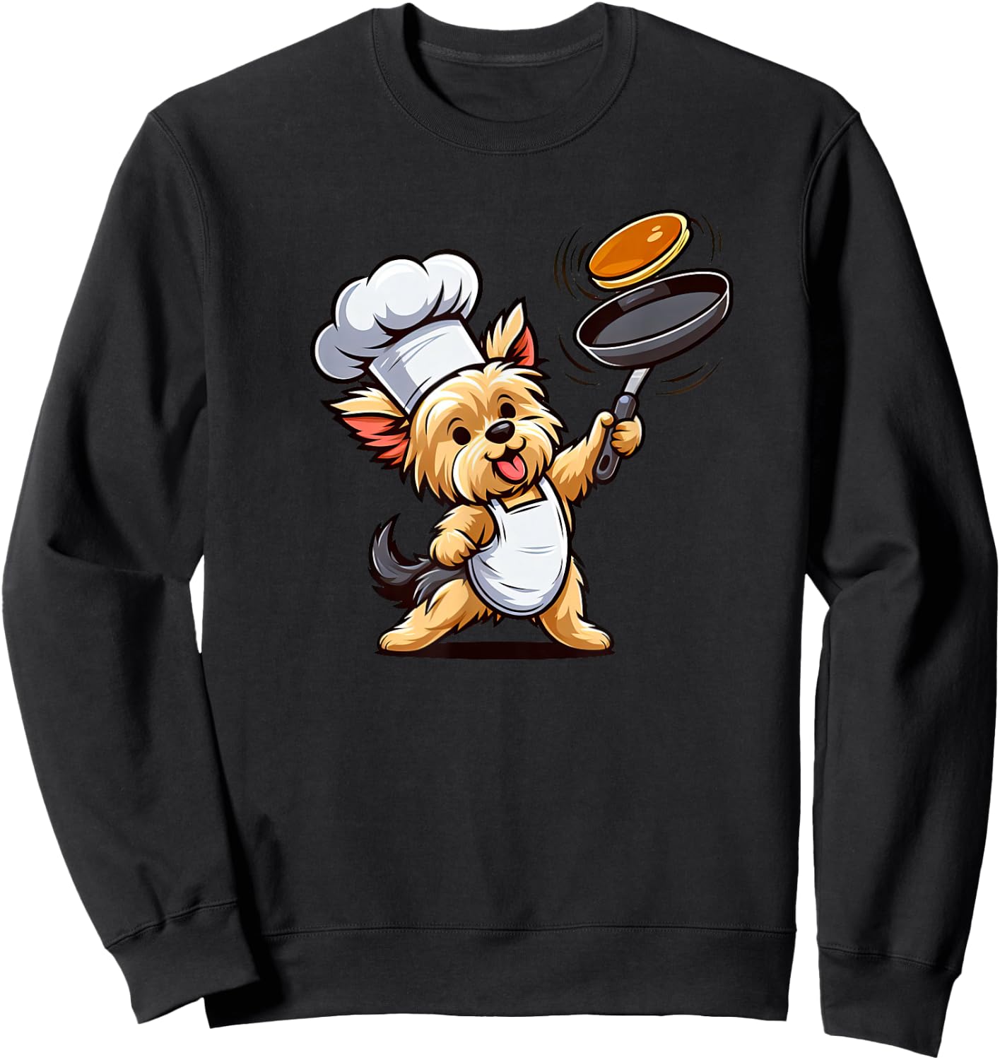Yorkshire Terrier Chef Funny Dog Chef Sweatshirt - Sweatshirt | Black