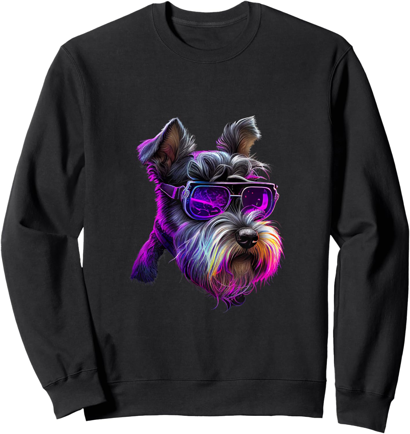Miniature Schnauzer Dogs Miniature Schnauzers Sweatshirt - Sweatshirt | Black