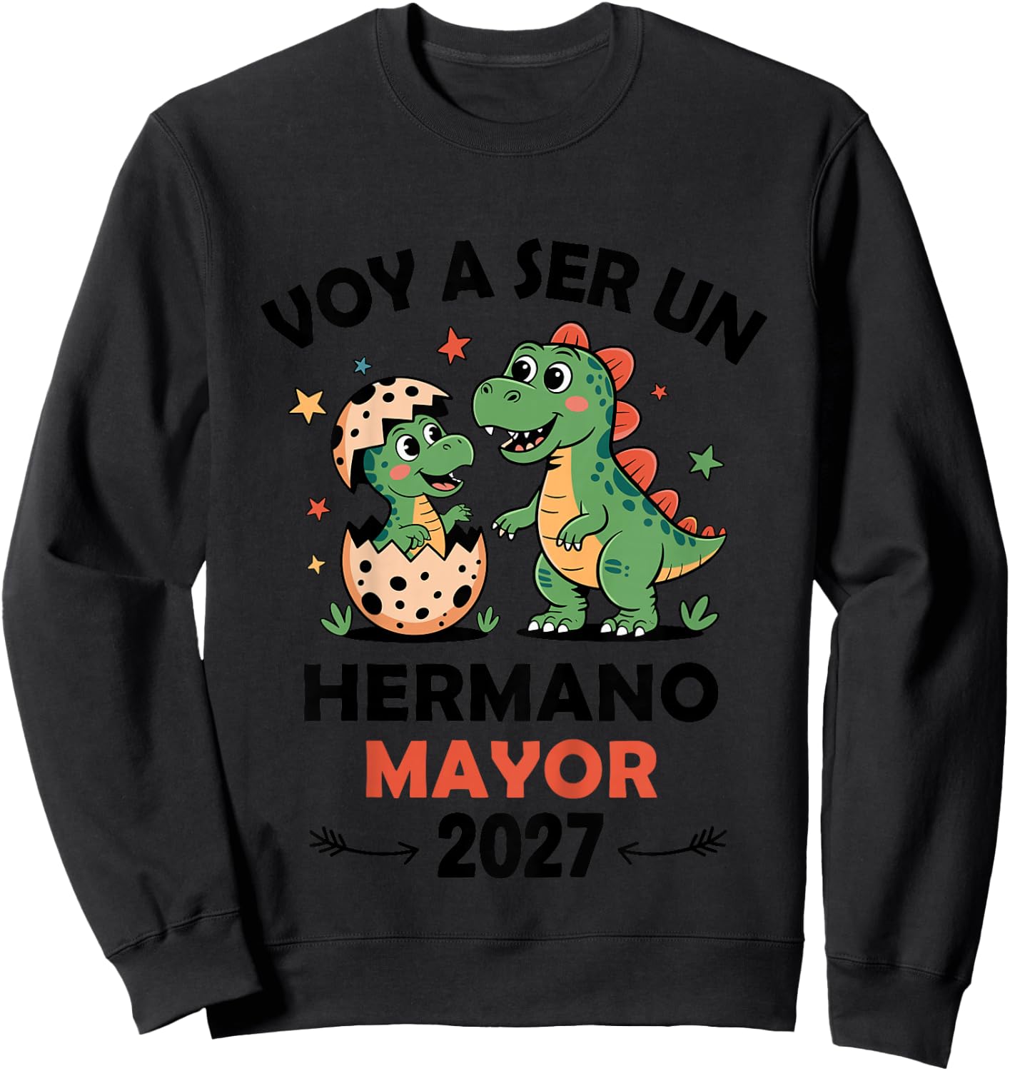Kids Hermano Mayor 2027 Promoted to Big Brother Spanish Sweatshirt - Sweatshirt | Black