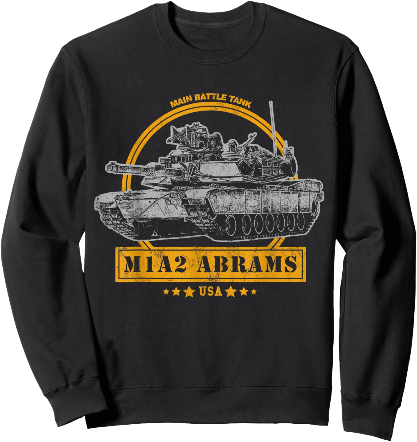 M1A2 Abrams Tank Sweatshirt - Sweatshirt | Black