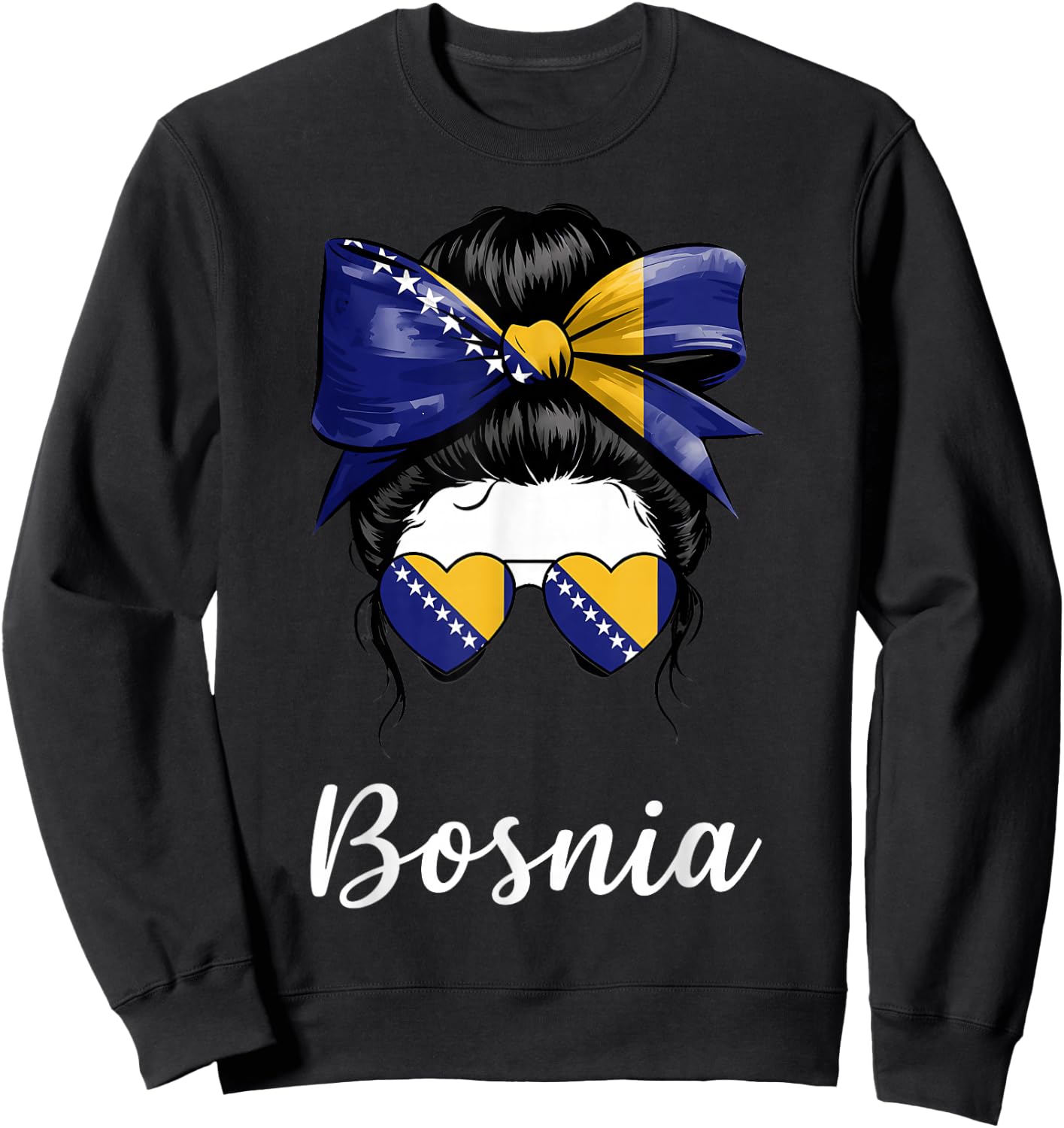 Bosnien und Herzegowina Wurzeln Bosnien Flagge Sweatshirt - Sweatshirt | Black