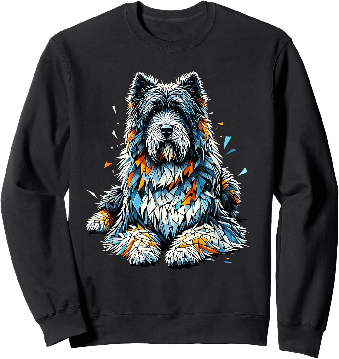 Polygon Art Bouvier Des Flandres Sweatshirt - Sweatshirt | Black